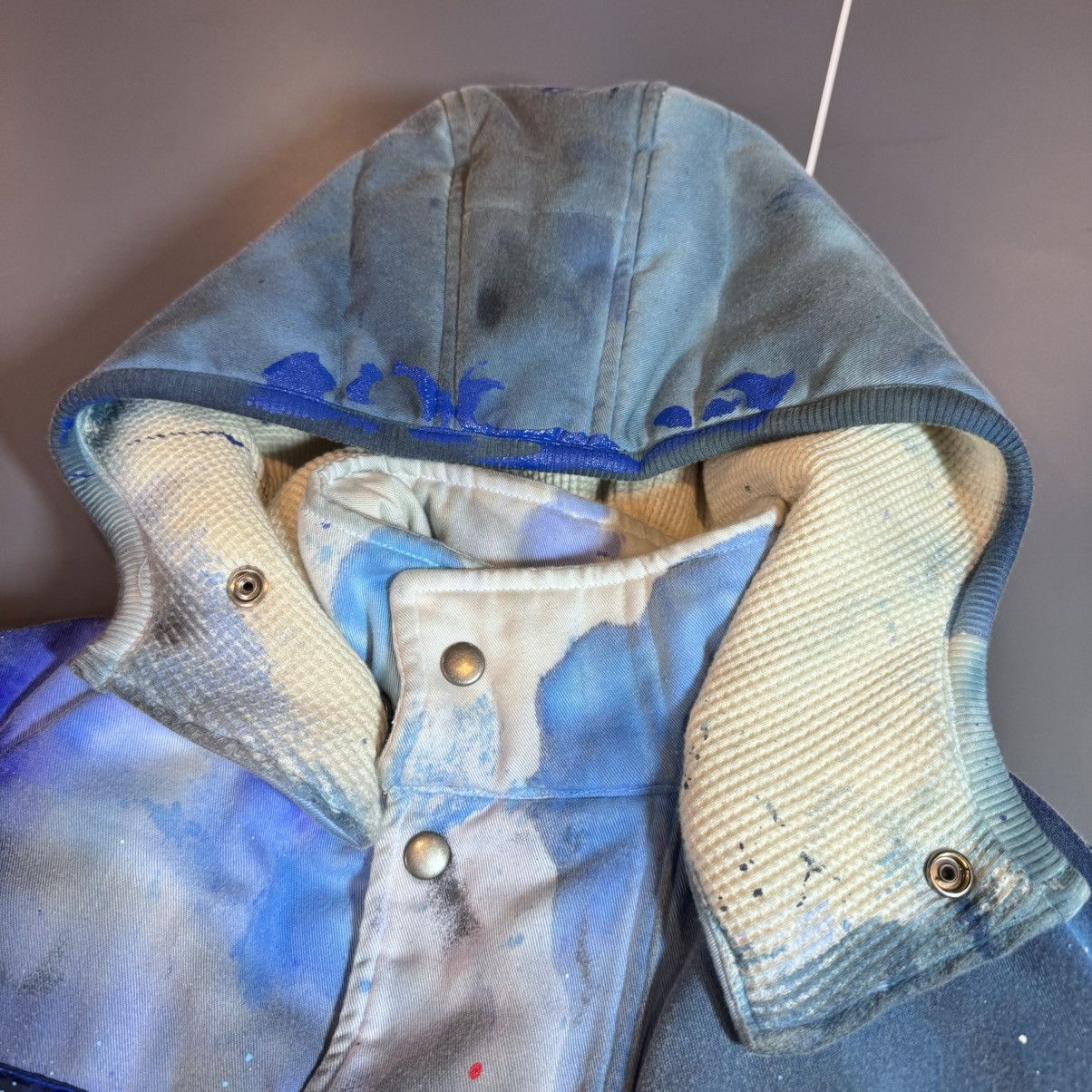 Greg Lauren Greg Lauren Blue GL painted retro puffy jacket FW19 Size US M / EU 48-50 / 2 - 11 Thumbnail