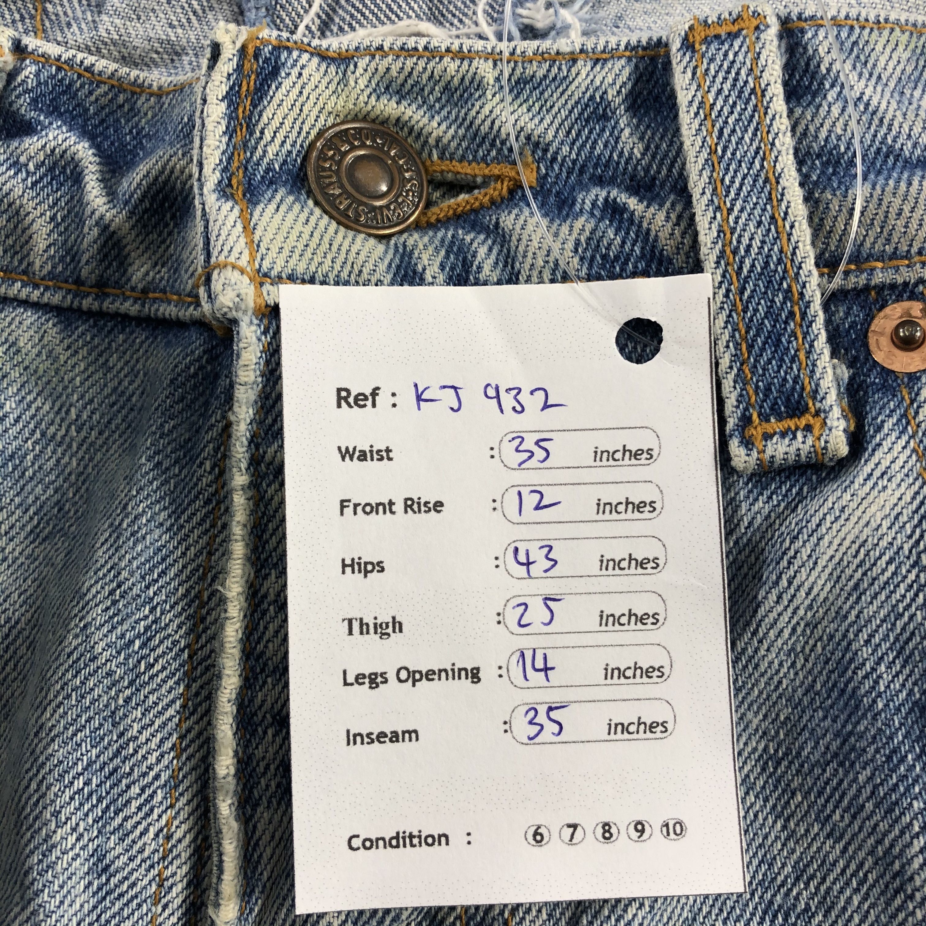 Levi's Vintage 90s Levis 550 Jeans Medium Wash Denim KJ932 Size US 33 - 15 Thumbnail