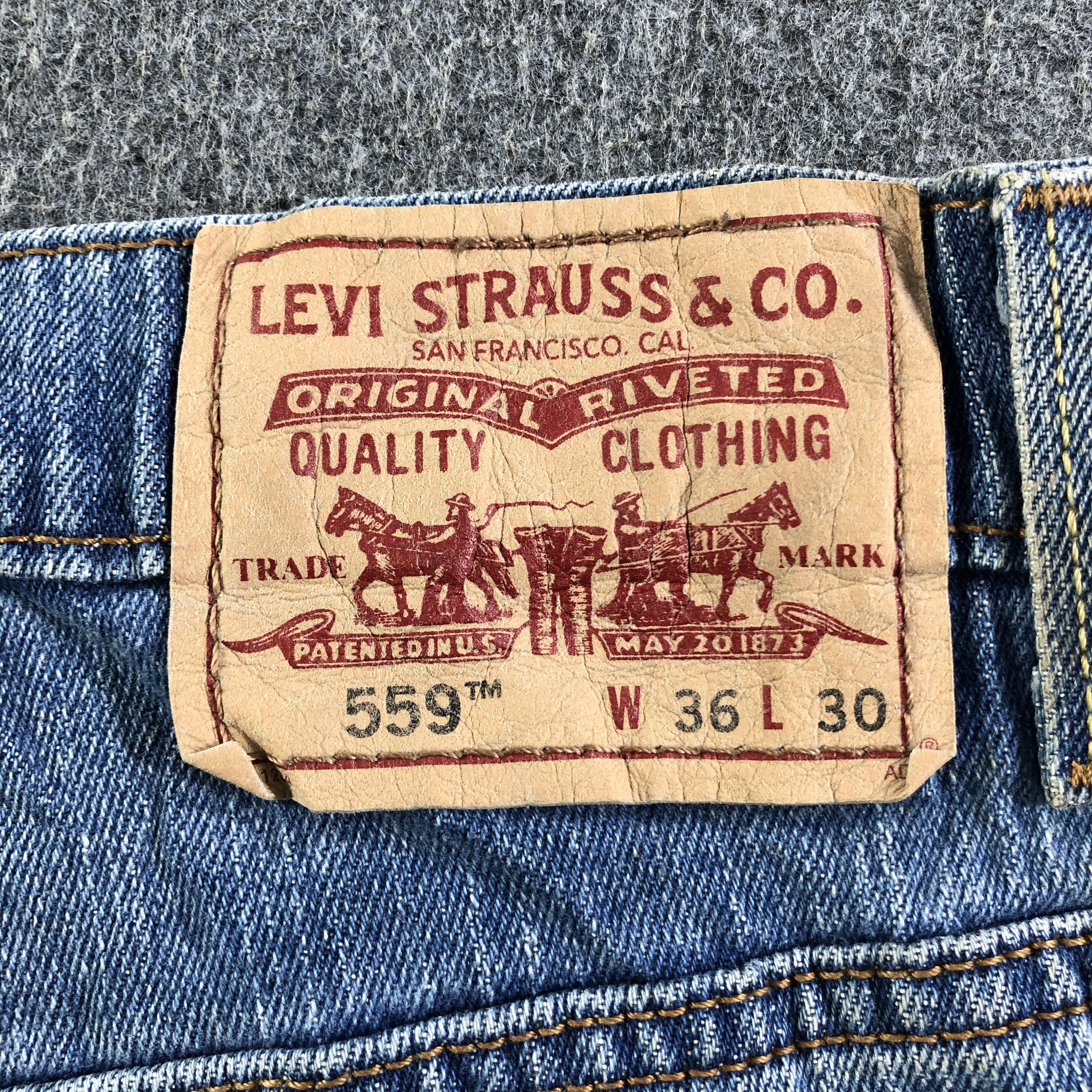 Levi's Vintage Blue Wash Levis 559 Jeans-J3219 Size US 36 / EU 52 - 5 Thumbnail