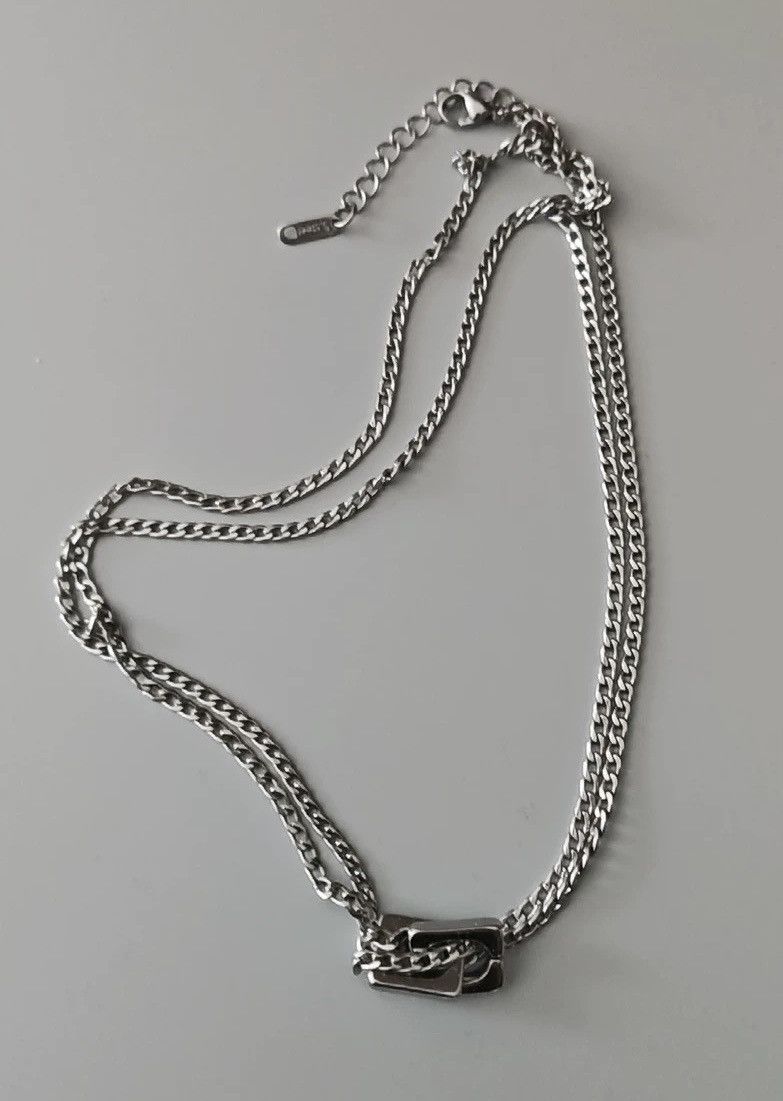 Japanese Brand × Jewelry Retro punk double chain layered choker necklace Size ONE SIZE - 4 Thumbnail