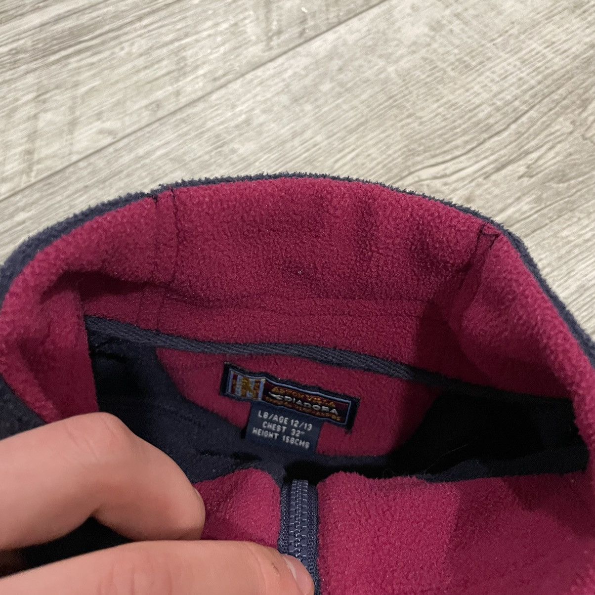 Diadora × Vintage 90s Vintage Aston Villa Jersey Diadora fleece jacket sherpa Size US S / EU 44-46 / 1 - 4 Thumbnail
