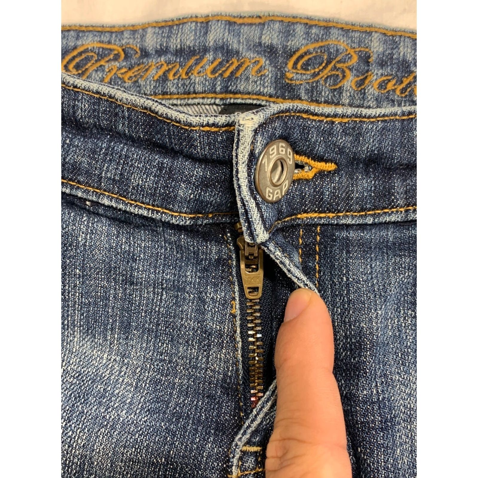 Gap VINTAGE Gap Women 4 Denim Skinny Jeans Blue 891 Distress Zip Regular Size 4/27A - Dark Denim Size 27" / US 4 / IT 40 - 5 Thumbnail