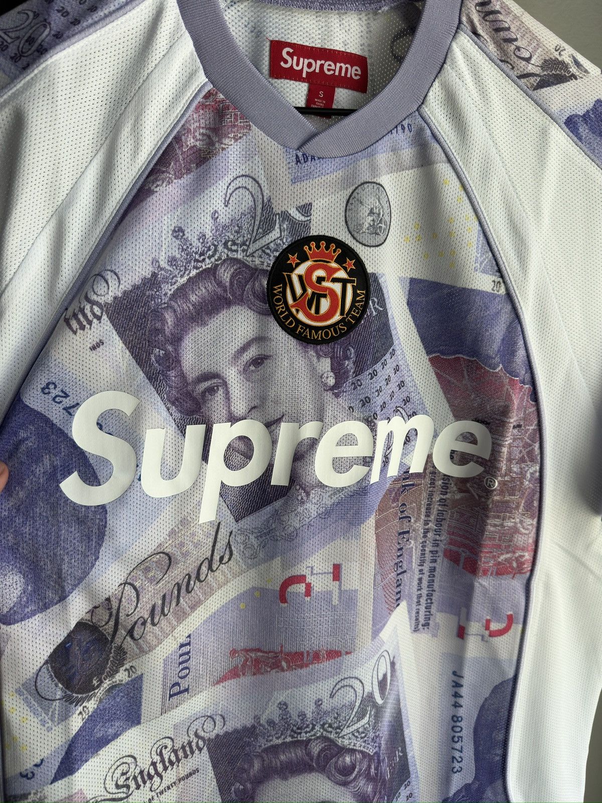 Supreme Pounds Soccer Jersey White Size US S / EU 44-46 / 1 - 3 Thumbnail