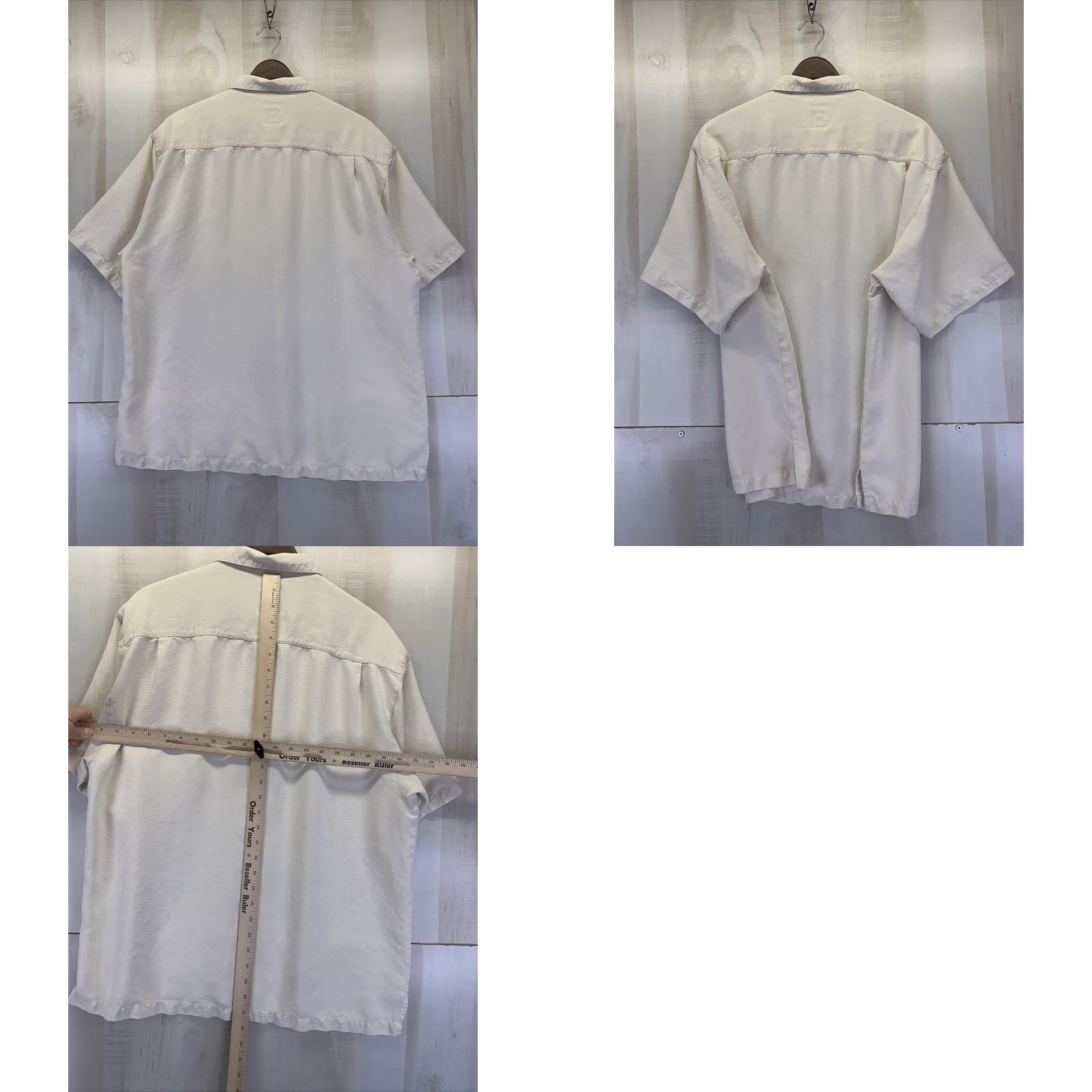 Tommy Bahama VINTAGE Tommy Bahama Shirt MENS L 100% Silk Embroidered Tropical Theme Beige Short Sleeve Button-Up Collared Size US L / EU 52-54 / 3 - 8 Thumbnail