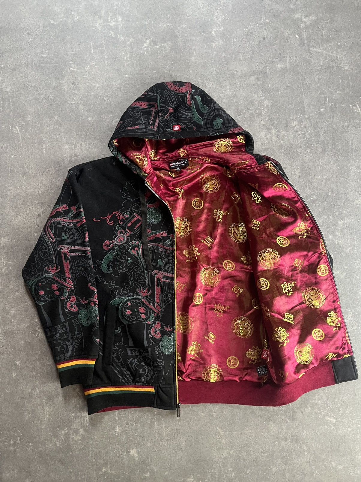 Ecko Unltd. Ecko Unltd. Multicolour AOP Tribal Printed Baggy Zip Hoodie Size US XL / EU 56 / 4 - 11 Thumbnail