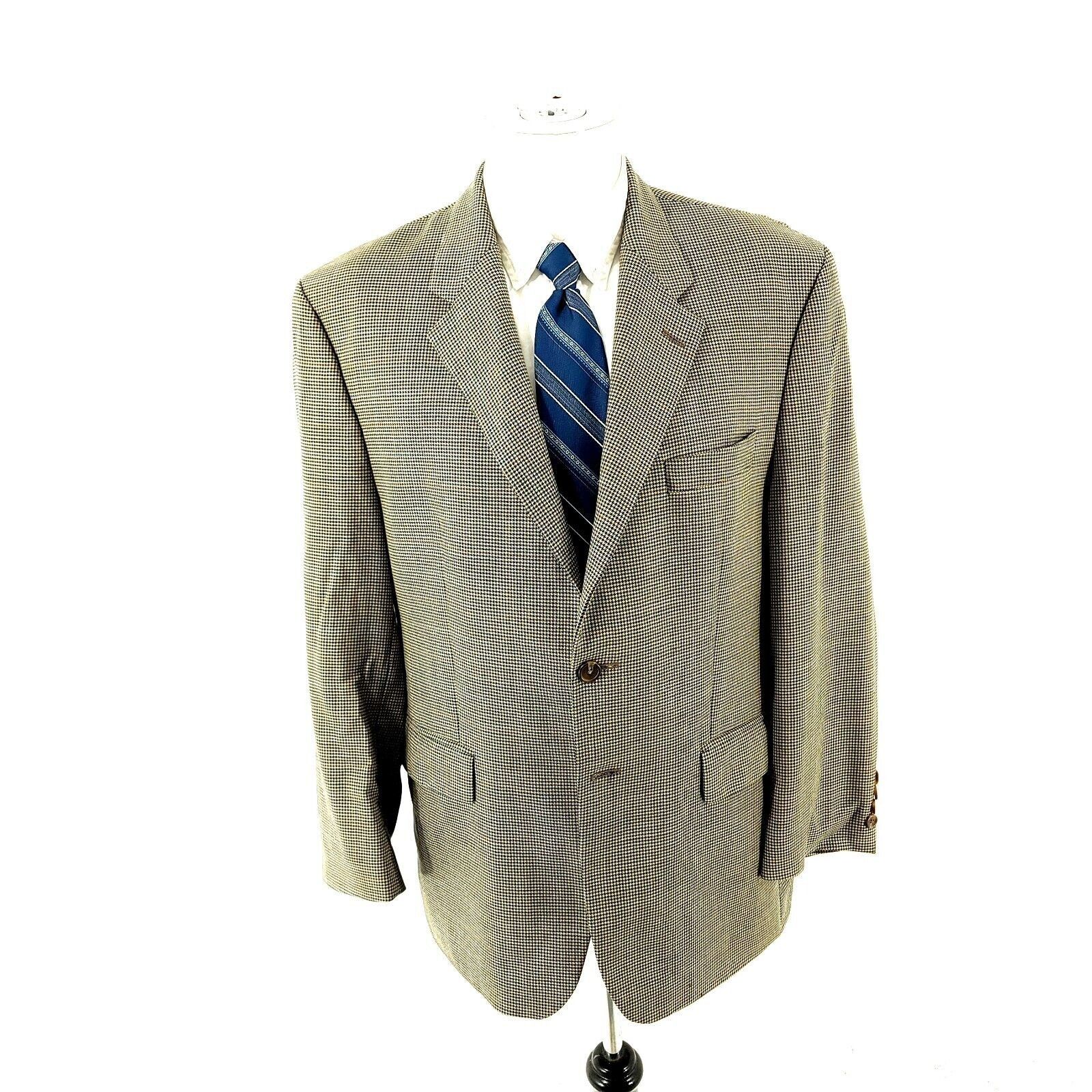 Lauren Ralph Lauren Lauren Ralph Lauren Wool 2 Button Sport Coat 42R Tan Houndst Size 42R - 3 Thumbnail