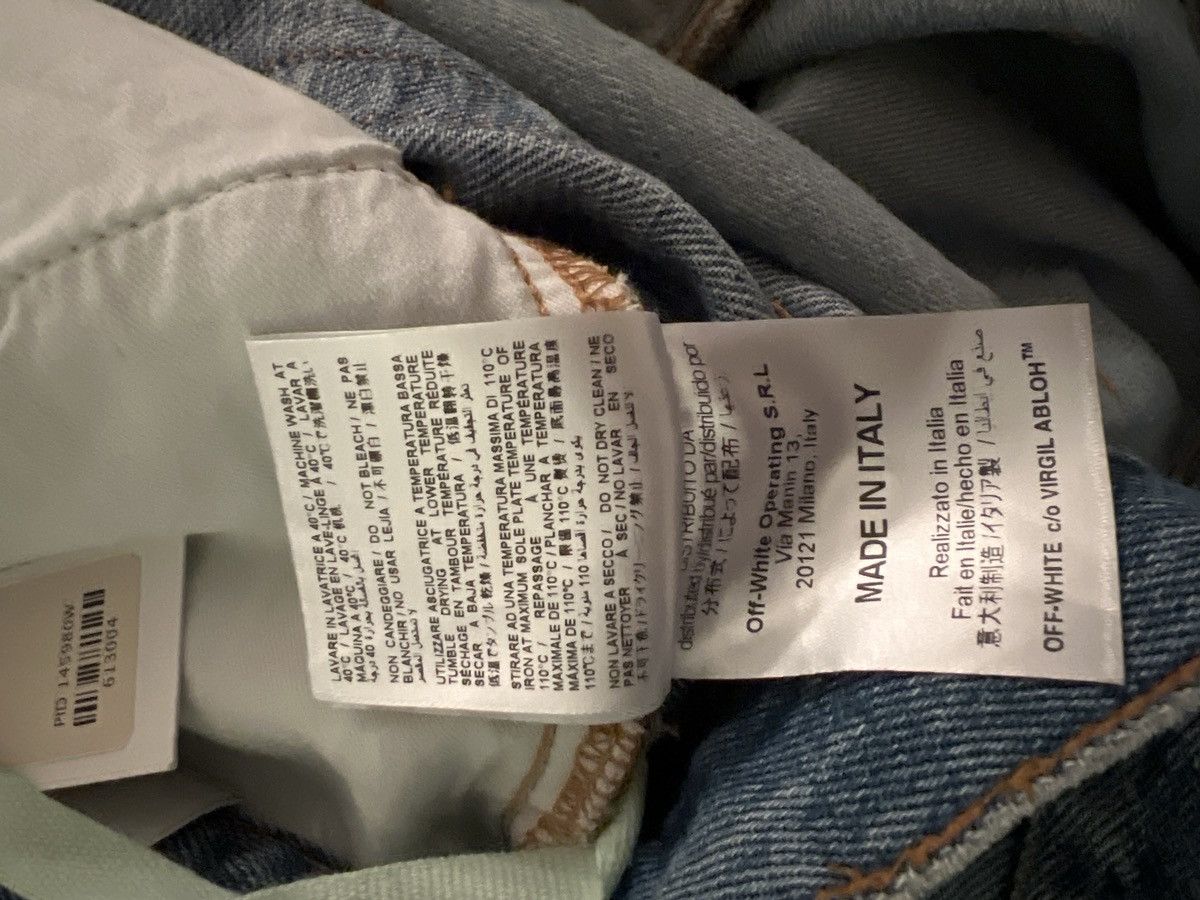 Off-White OFF-WHITE Two Tone Mod.Split Split Baggy 5 Pocket Jeans Blue Size 29" - 8 Thumbnail