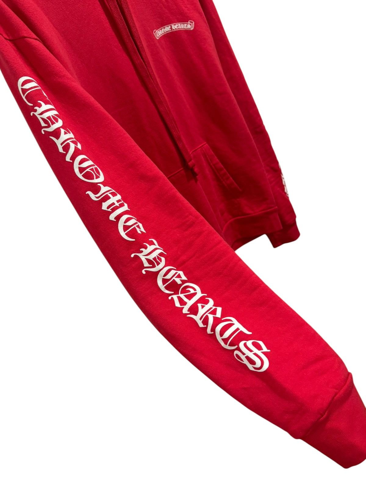 Chrome Hearts Chrome Hearts Online Exclusive Scroll Logo Hoodie Red Size US S / EU 44-46 / 1 - 3 Thumbnail