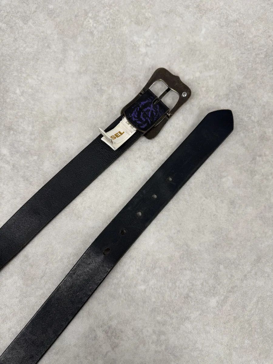 Diesel Diesel Black Embroidered Purple & Pink Pattern Belt Size ONE SIZE - 5 Thumbnail
