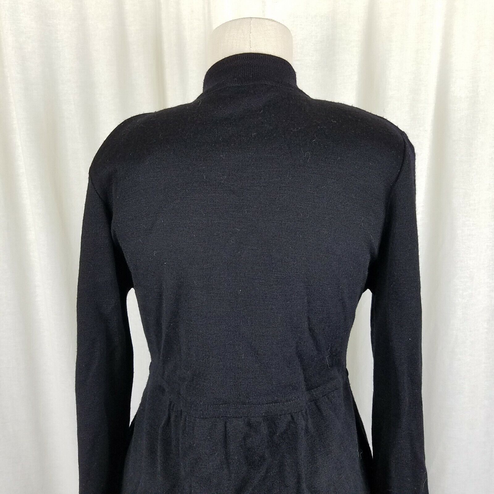 Vintage Vtg Santana Double Knit Sweater Coat Dress S M Gold Buttons Size M / US 6-8 / IT 42-44 - 6 Thumbnail