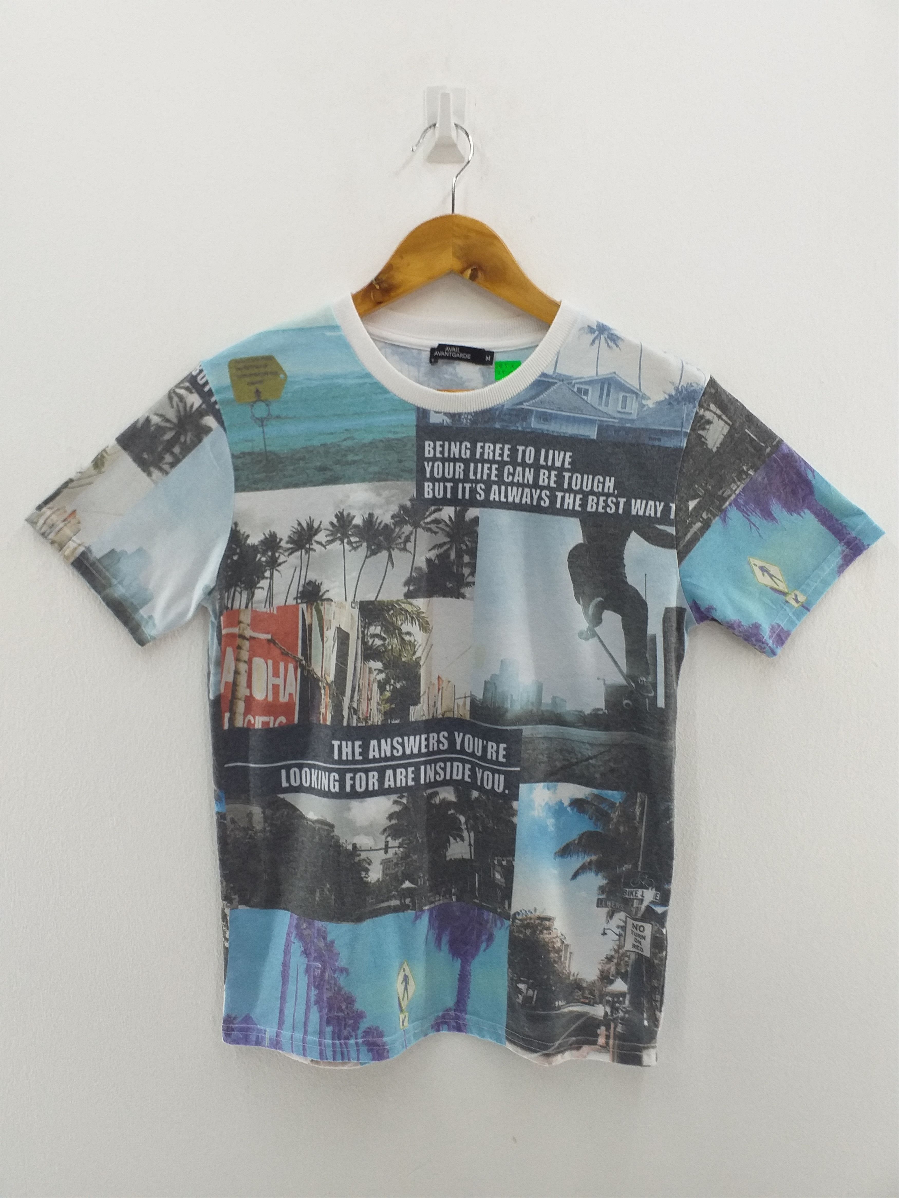 image of Art Avail Avant Garde Fullprint City Design T-Shirt A065 in Mix, Men's (Size Medium)