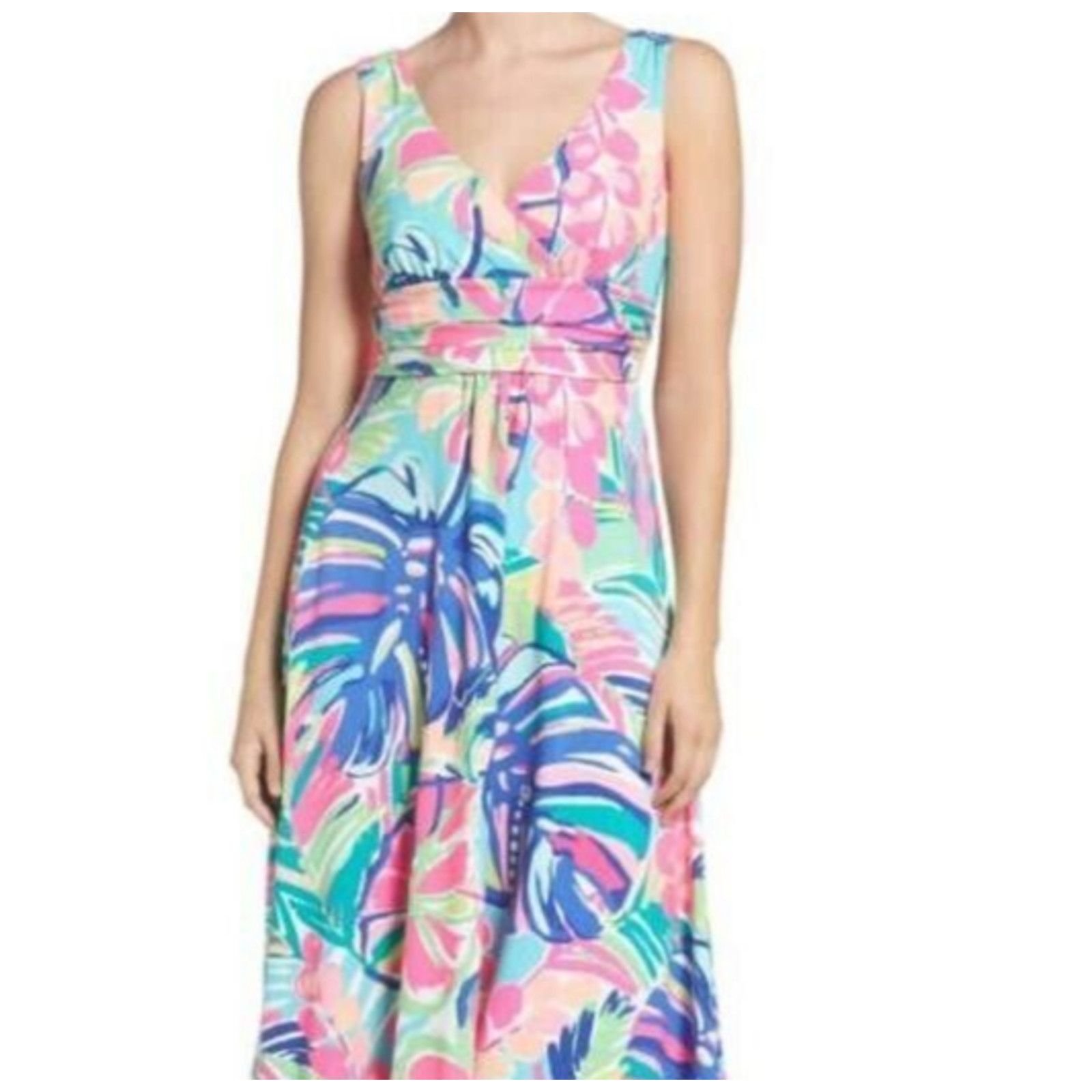 Lilly Pulitzer Lilly Pulitzer Sloan Midi Dress Sleeveless Length XS A000150 Size XS / US 0-2 / IT 36-38 - 2 Thumbnail