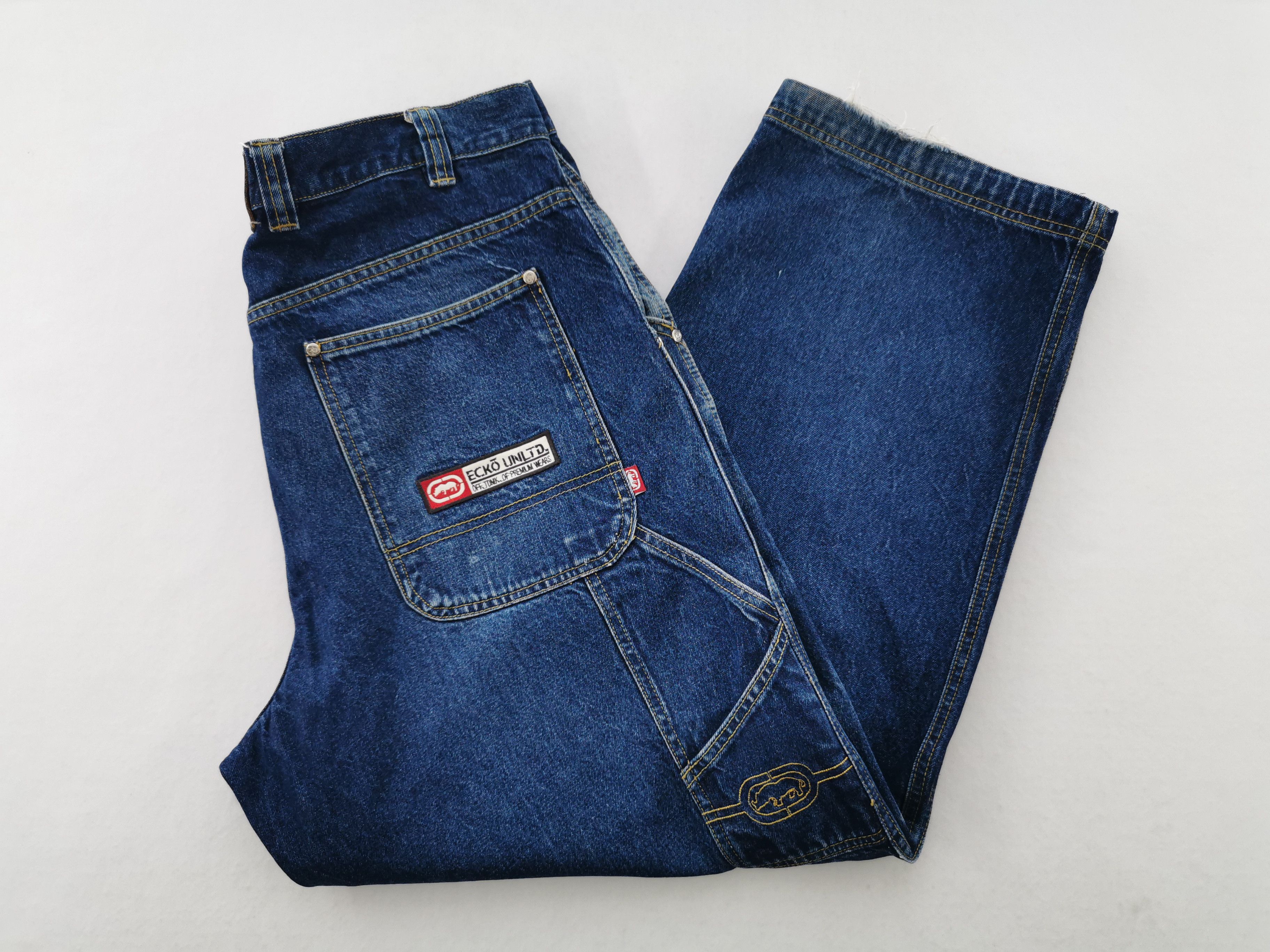 Ecko Unltd. Distressed Ecko Unltd Baggy Carpenter Denim Jeans Size 36 Size US 36 / EU 52 - 4 Thumbnail