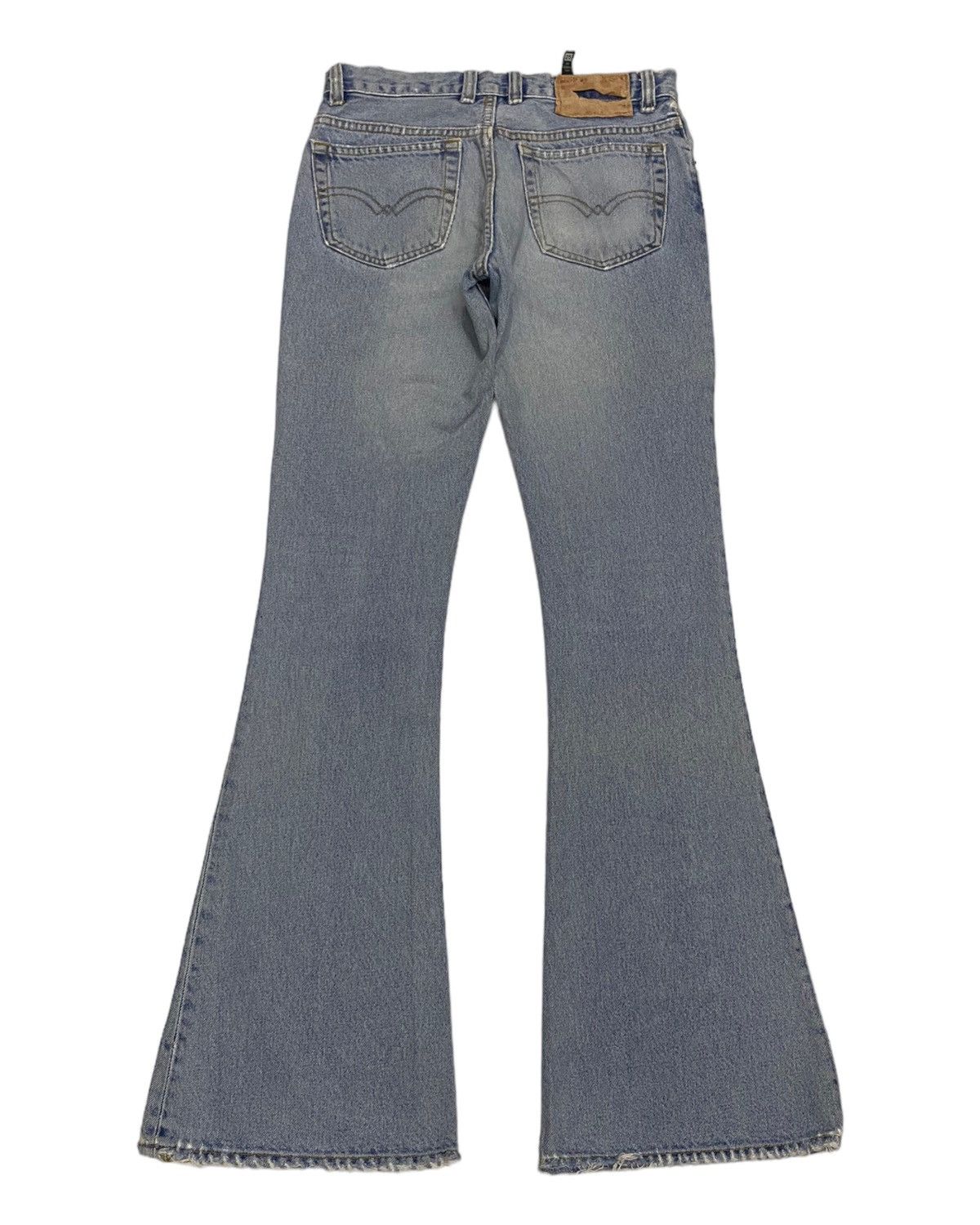 Japanese Brand 🔥J’2nd JORMANGS FLARE DISTRESSED DENIM BOOTCUT JEANS Size 28" / US 6 / IT 42 - 2 Thumbnail