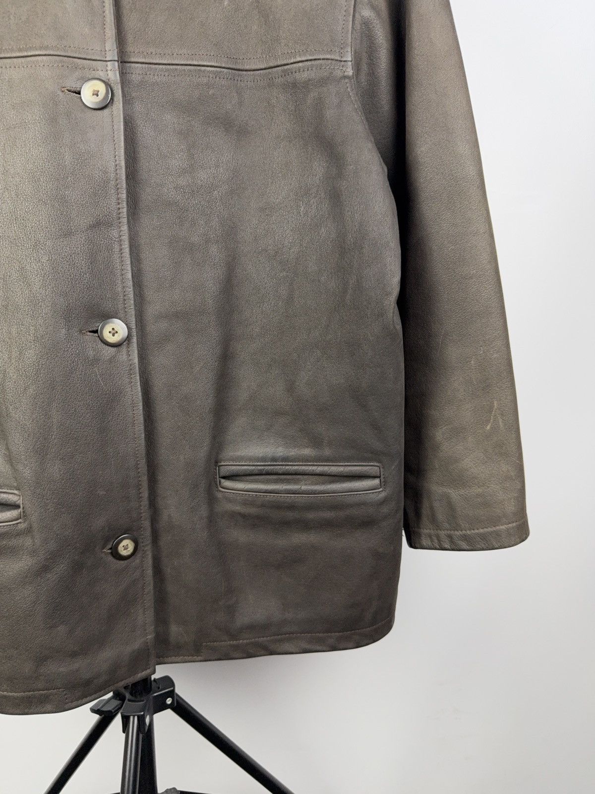 Leather Vintage 90s Genuine Leather MOTO Bomber Jacket Rock Punk Size US L / EU 52-54 / 3 - 4 Thumbnail