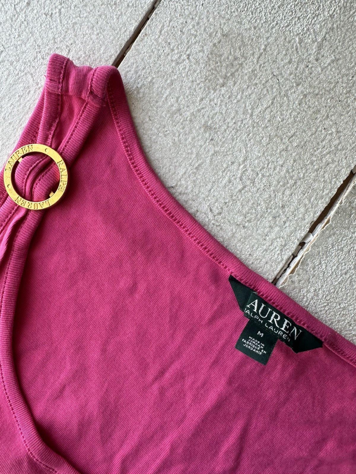 Vintage 🚨VNTG LAUREN RALPH LAUREN PINK TANK TOP CENTRAL LOGO Size M / US 6-8 / IT 42-44 - 6 Thumbnail