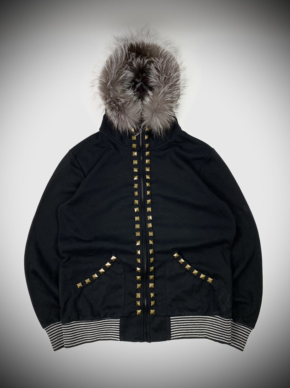 If Six Was Nine × Japanese Brand × Le Grande Bleu (L.G.B.) Fur hoodie studded semantic design ifsix style Size US M / EU 48-50 / 2 - 5 Thumbnail