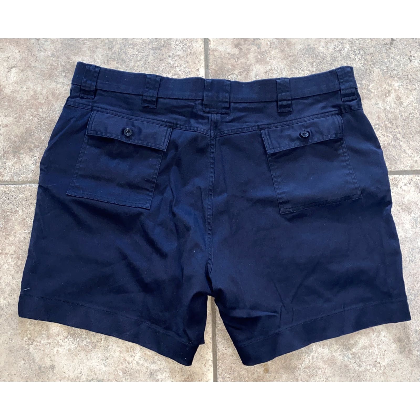 Vintage Sportif Mens Blue Polyester Blend Zip Fly Multi Pocket Shorts Size 42 Size US 42 / EU 58 - 4 Thumbnail