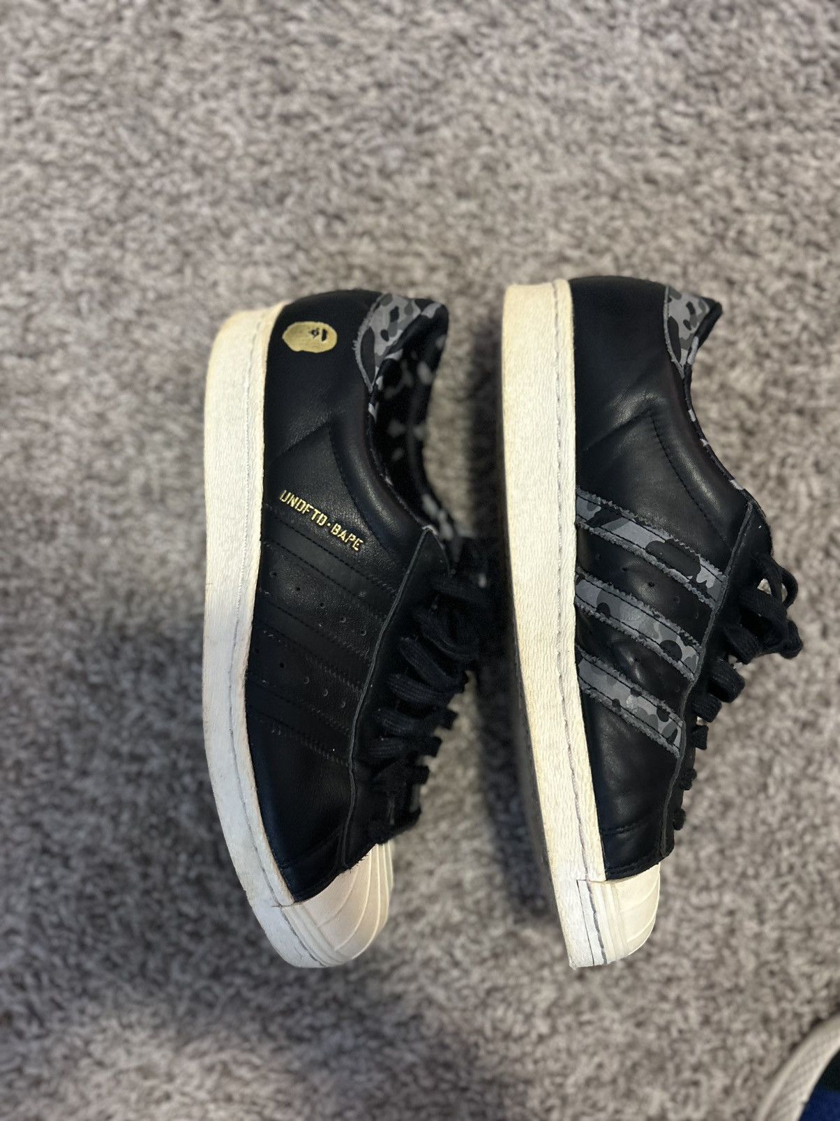 Adidas × Bape × Undefeated Bape superstar x undefeated Size US 9.5 / EU 42-43 - 3 Thumbnail