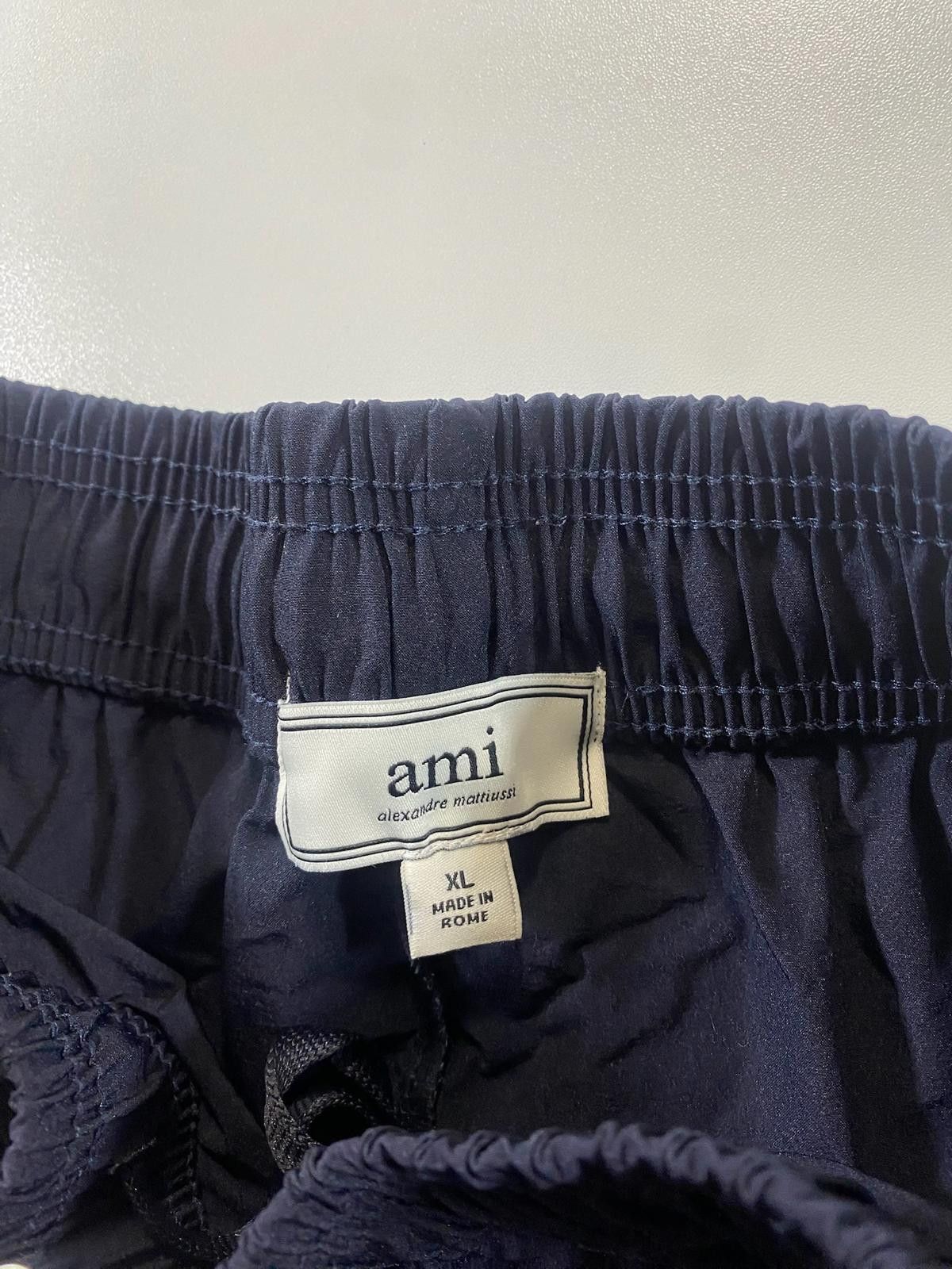 Other AMI Paris Navy Track Pants with Green Heart Logo Size US 36 / EU 52 - 5 Thumbnail