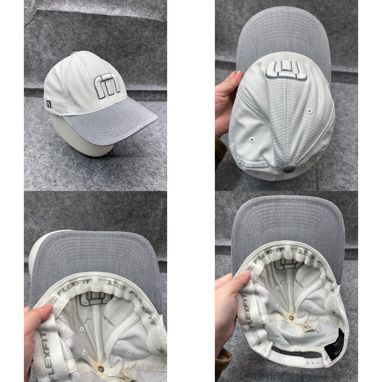 TravisMathew VINTAGE not applicable; but item is Travis Mathew Hat Cap Snap Back Adult One Size White Gray Polyester Cotton Blend Size ONE SIZE - 8 Thumbnail