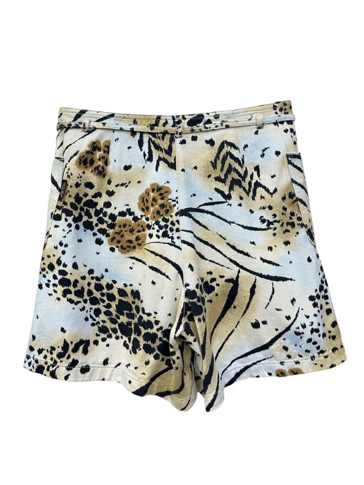 Krizia Archive EVEX by KRIZIA Animal Print Safari Shorts Skort Size 28" / US 6 / IT 42 - 2 Thumbnail