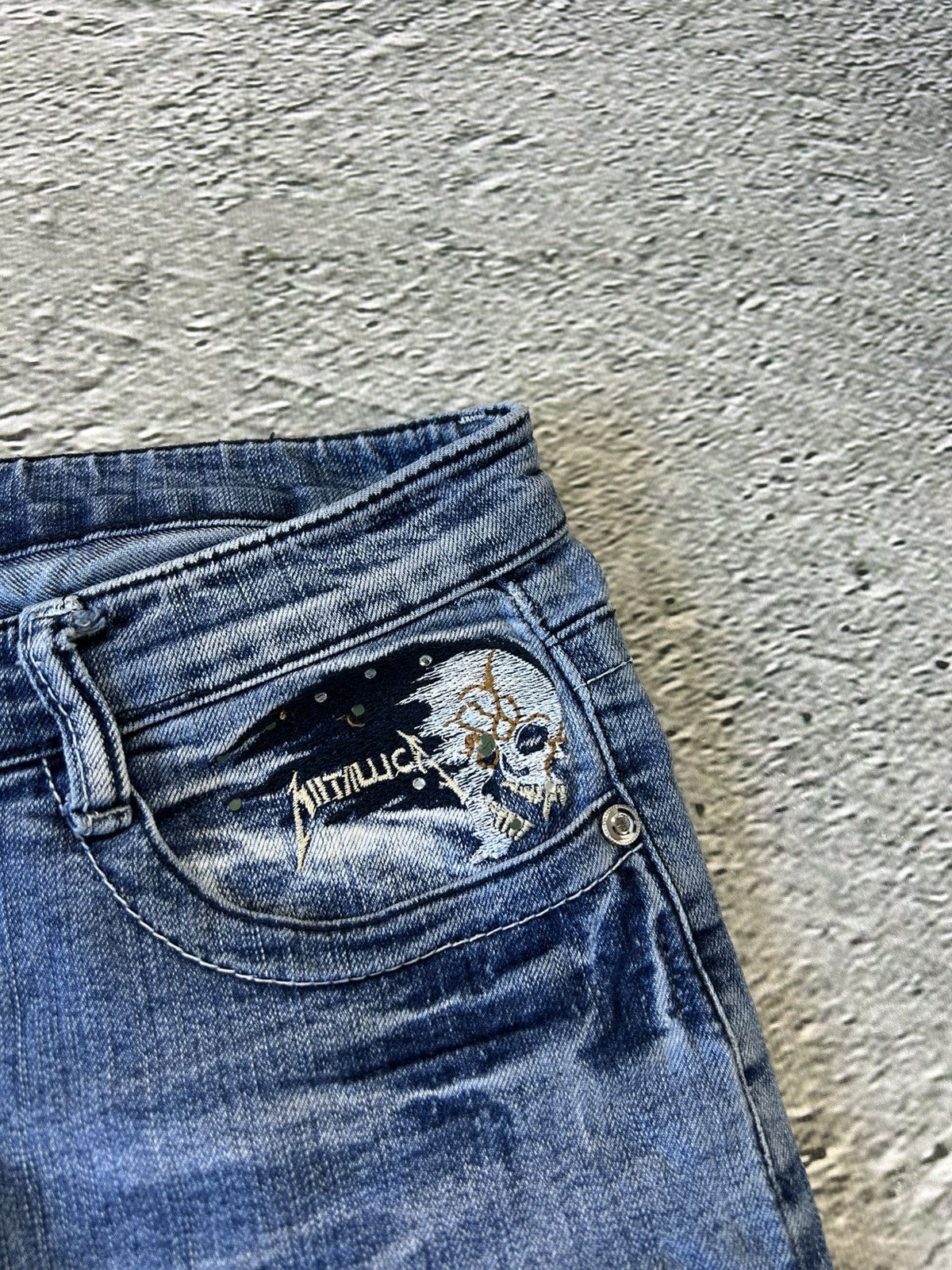 Metallica × Vintage Y2K jeans Metallica denim pants blue Edi Jeans Size 30" / US 8 / IT 44 - 6 Thumbnail