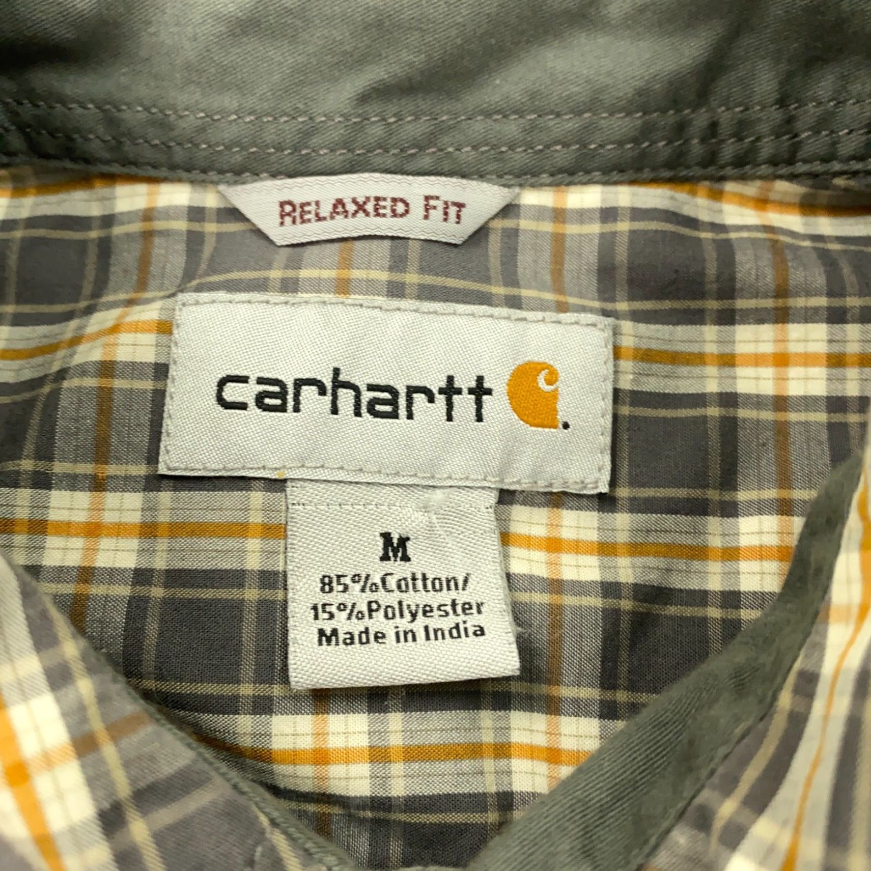 Carhartt VINTAGE Carhartt Pearl Snap Shirt Mens M Gray Beige Plaid Button-Up Long Sleeve Size US M / EU 48-50 / 2 - 3 Thumbnail