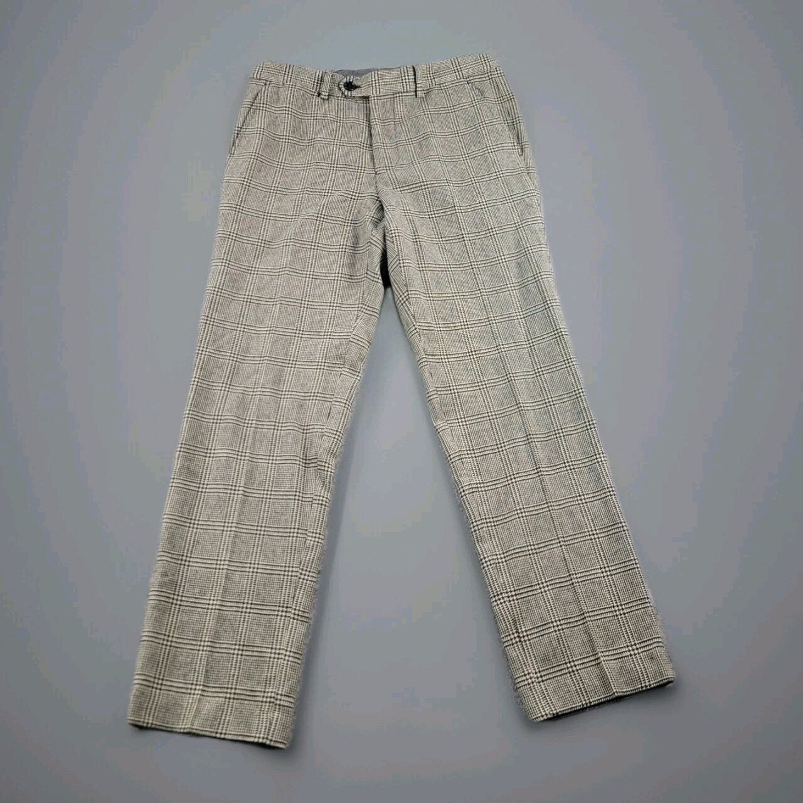 Todd Snyder Todd Snyder Plaid Wool Trouser Multi Cream Black *Read* Size US 31 - 1 Thumbnail