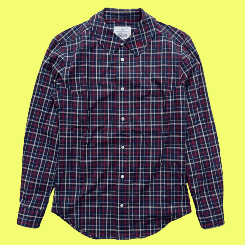 vivienne westwood man plaid tartan round collar shirt