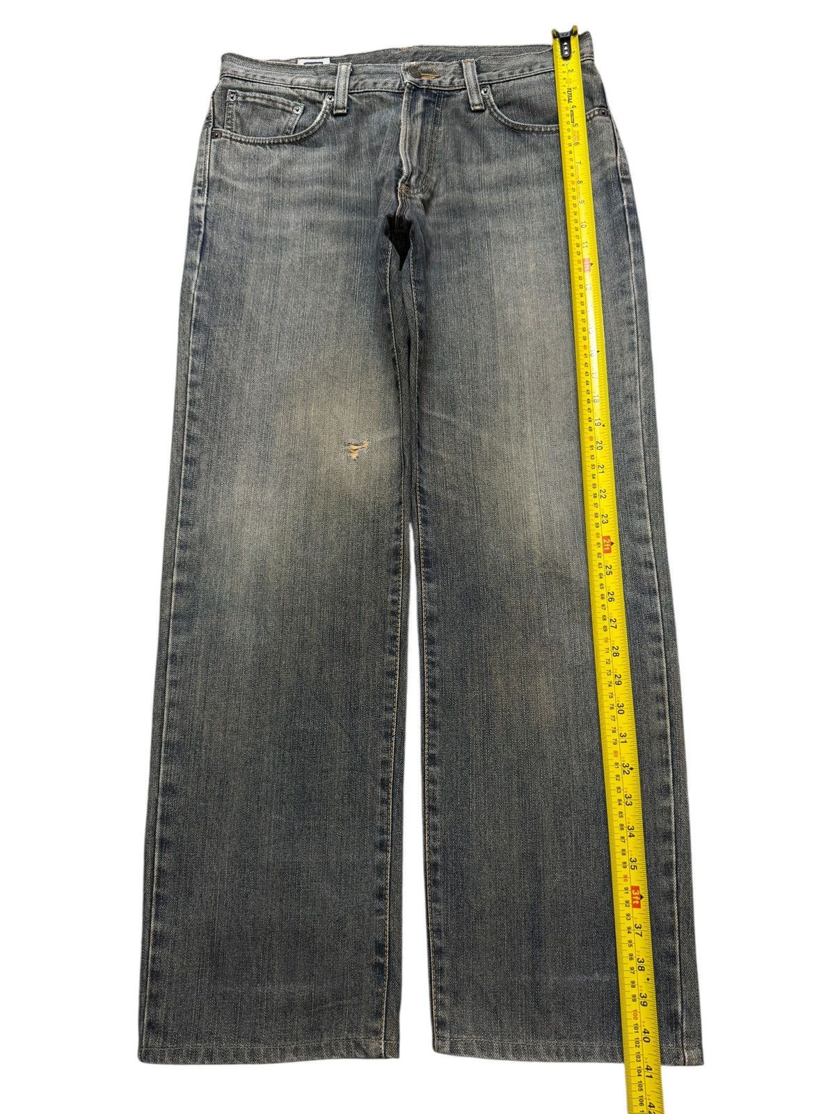 Edwin Vintage 90s Edwin 404 Faded Wash Relaxed Wide Leg Jeans Size US 33 - 10 Thumbnail