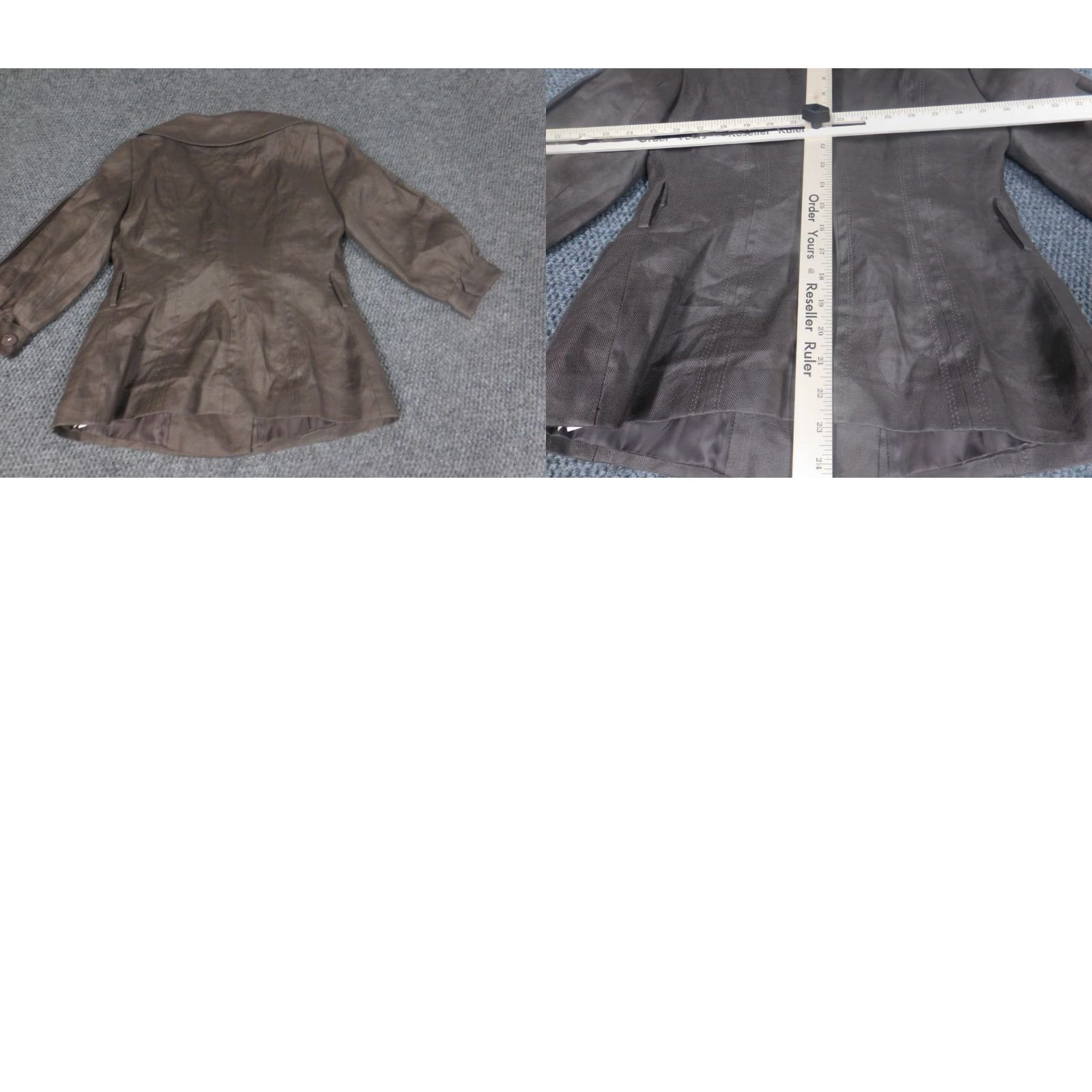 Zara Zara Jacket Womens Small Brown Snap Collar Basic Jacket Long Sleeve Solid Mid-Length Polyester Lining Embroidered Casual Fall Spring Womens Size S / US 4 / IT 40 - 8 Thumbnail