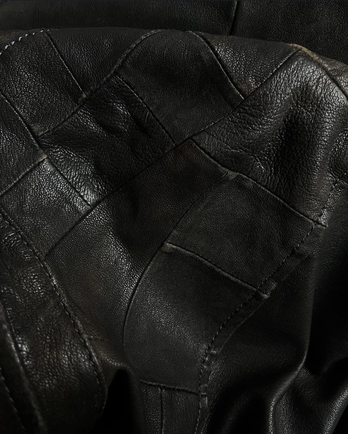 Diet Butcher Slim Skin × Japanese Brand Early 00s Object-dyed Patchwork Sheepskin Jacket Size US S / EU 44-46 / 1 - 3 Thumbnail