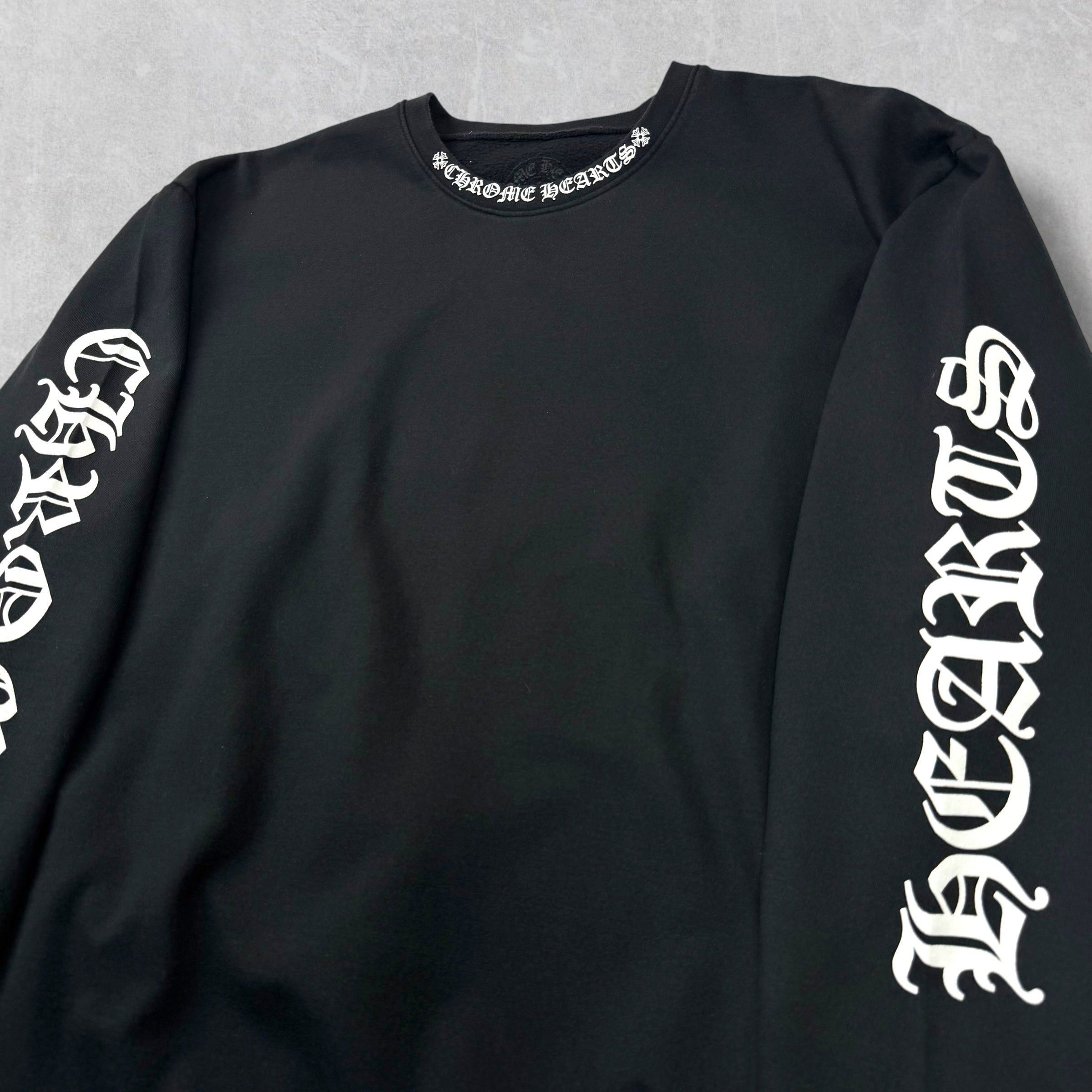Chrome Hearts Chrome Hearts Neck Logo Black Crewneck L Size US L / EU 52-54 / 3 - 4 Thumbnail