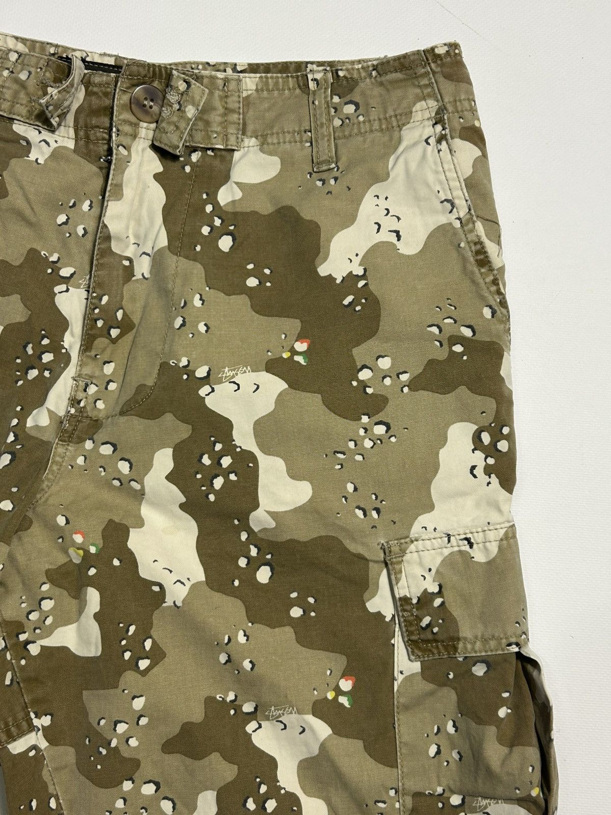 Stussy × Vintage Stussy Vintage Cargo Shorts Camo Mens Size 30 Size US 30 / EU 46 - 4 Thumbnail