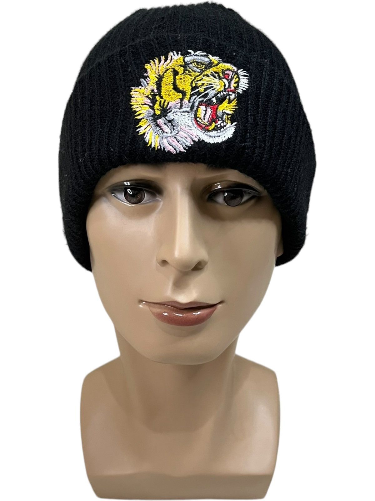 Japanese Brand Vintage Japanese Tiger Sukajan Embroidered Beanie Size ONE SIZE - 5 Thumbnail