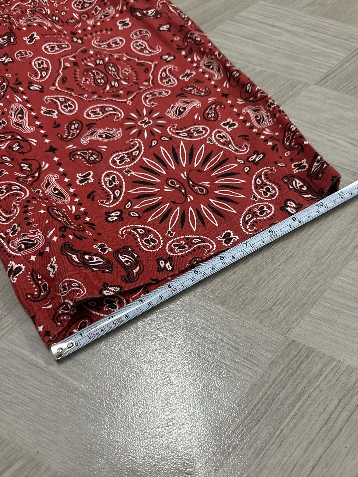 Designer Cookman Chef Short Pants - Red Paisley Size US 30 / EU 46 - 3 Thumbnail