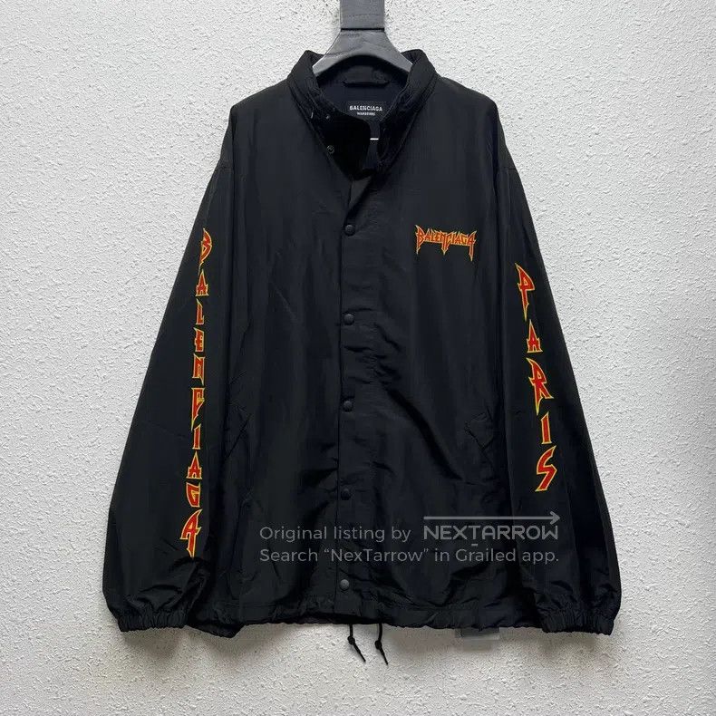 Balenciaga Balenciaga Lightning Letter Hooded Windbreaker Jacket Size US S / EU 44-46 / 1 - 2 Thumbnail