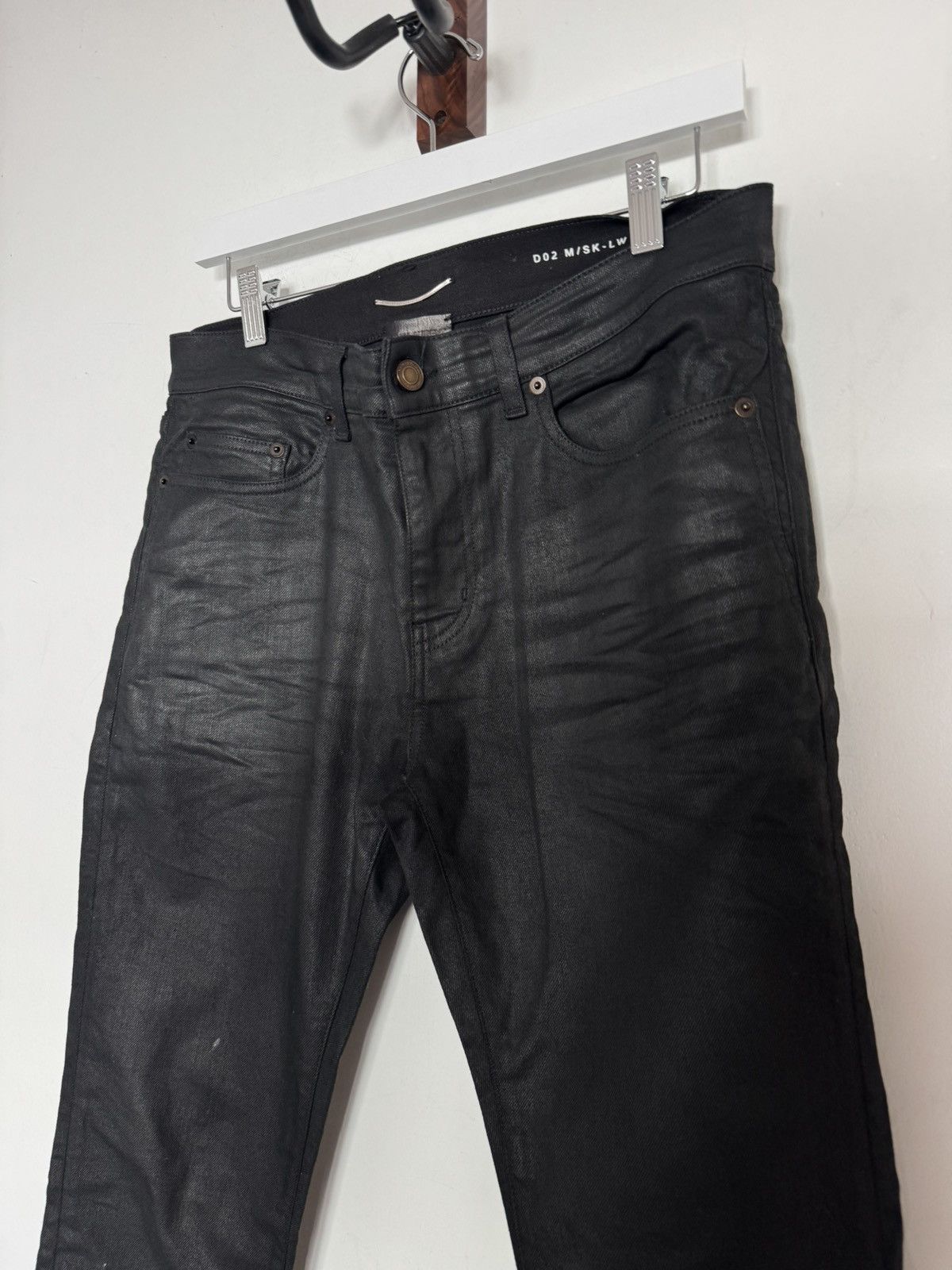 Saint Laurent Paris Waxed Nightrider D02 Denim Size US 32 / EU 48 - 2 Thumbnail