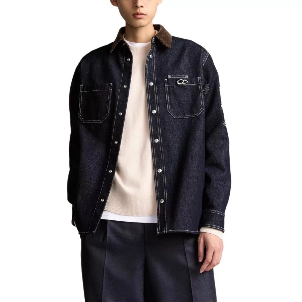 Dior DIOR SS25 Archives Labels Denim Jacket Corduroy Navy 37 Size US XS / EU 42 / 0 - 8 Thumbnail