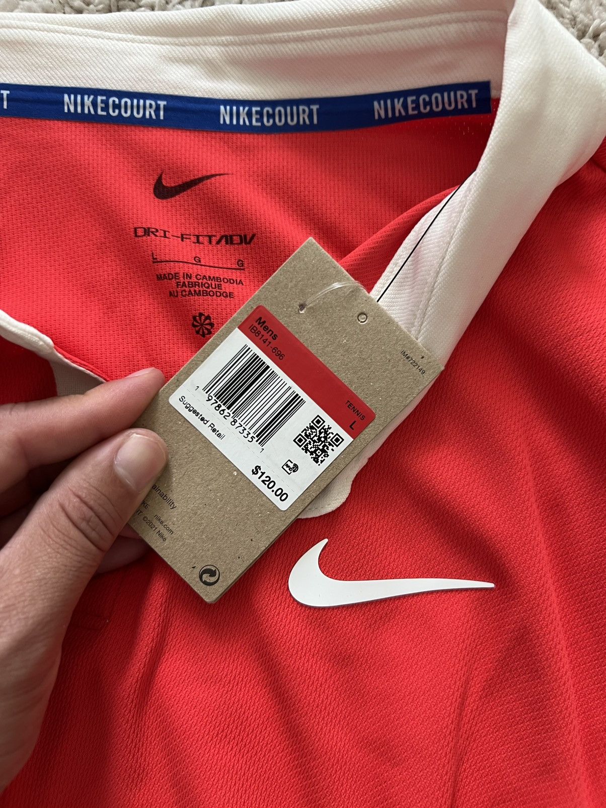 Nike Nike Slam Dri-Fit ADV Long Sleeve Polo Tennis Shirt Size US L / EU 52-54 / 3 - 7 Thumbnail