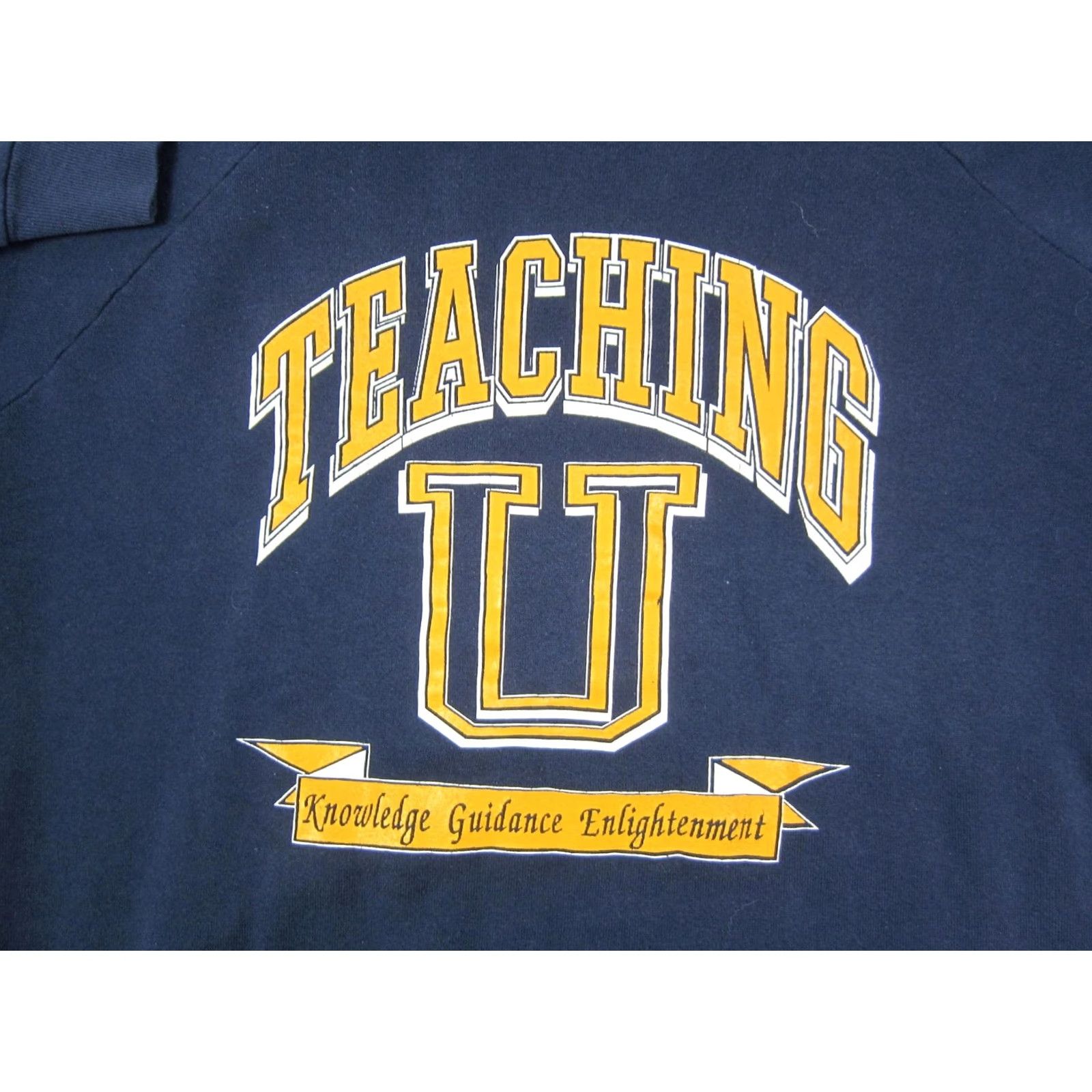 Fruit Of The Loom VINTAGE Fruit of the Loom Sweatshirt Mens XL Blue 80s 90s Cotton Polyester Fleece Crew Neck Pullover All Seasons USA Size US XL / EU 56 / 4 - 2 Thumbnail