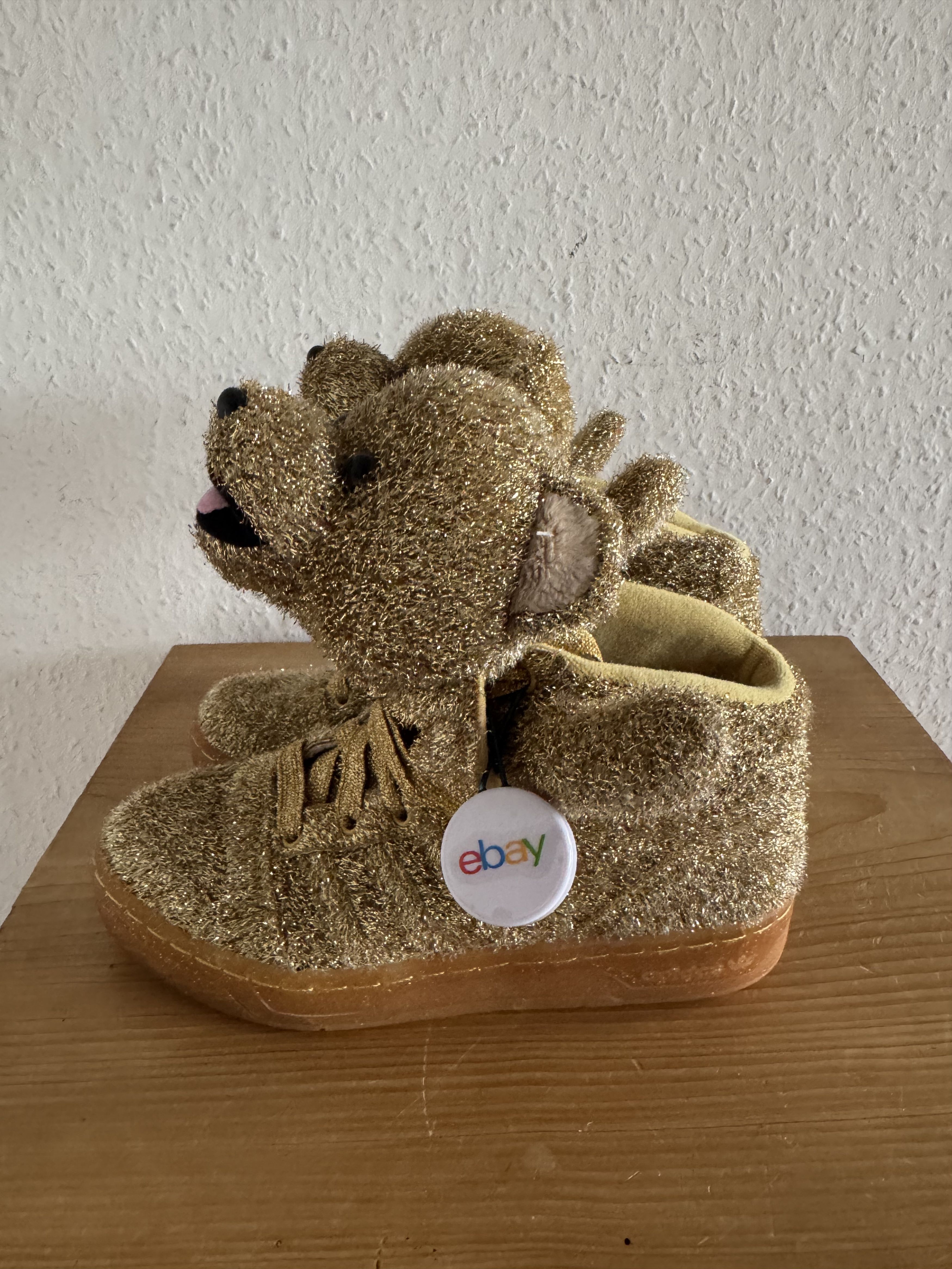 Adidas × Jeremy Scott Gold Teddy Bear Sneakers Size US 5.5 / IT 35.5 - 4 Thumbnail