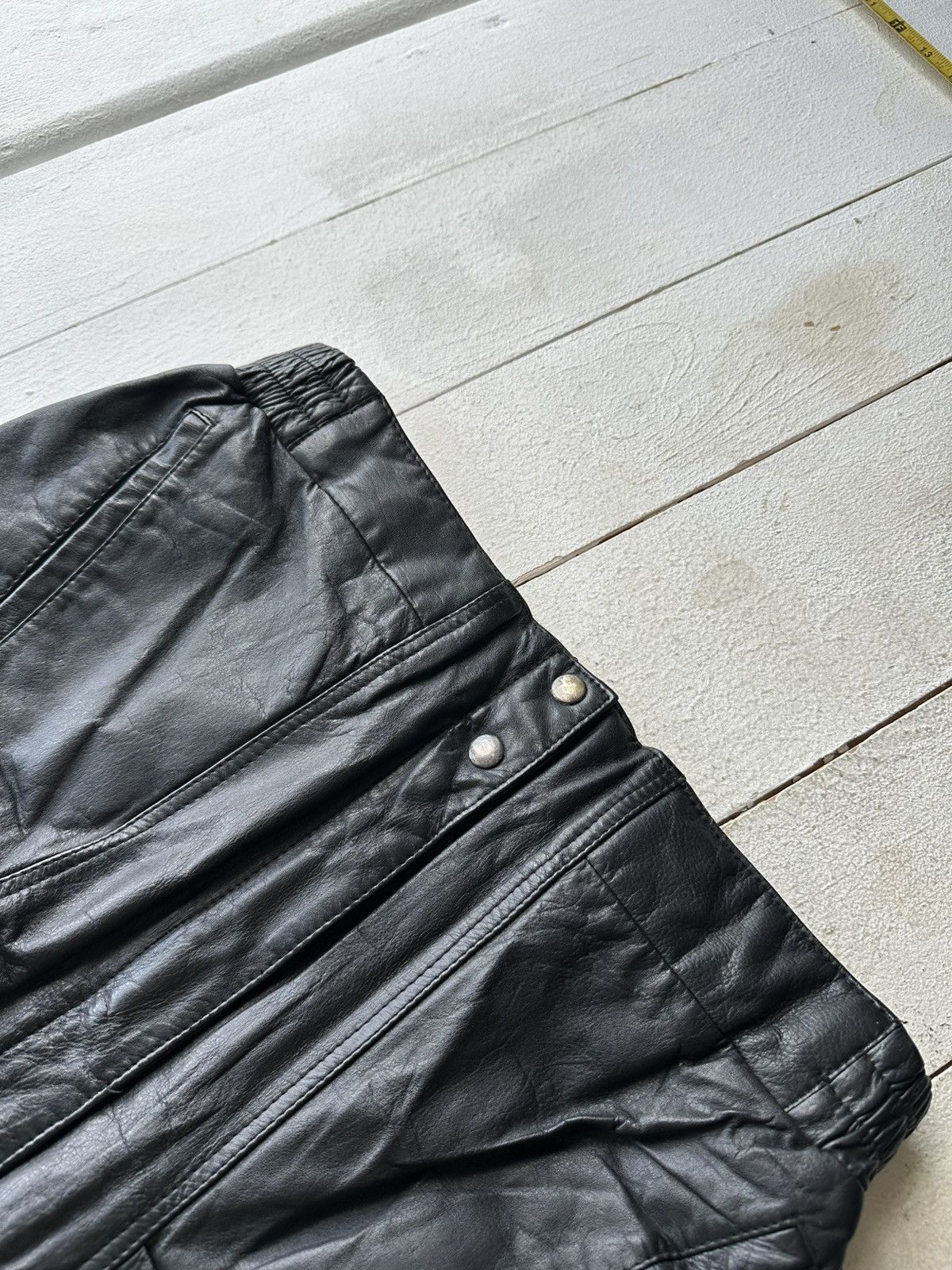 Genuine Leather × Vintage 90s 🚨Vintage Leather WEST Flight Bomber RARE MOTORCYCLE Size US M / EU 48-50 / 2 - 6 Thumbnail