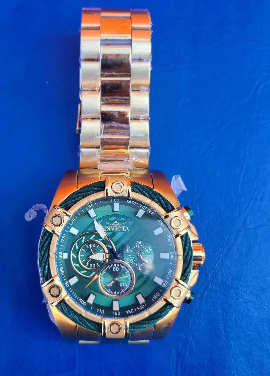 Invicta Invicta 25517 Men’s Bolt Green Gold Chronograph 50mm Size 46 - 1 Thumbnail