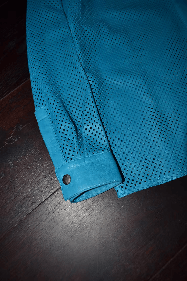 Celine SS2000 by Michael Kors Lambskin Perforated Shirt + Pant Set Size XS / US 0-2 / IT 36-38 - 4 Thumbnail