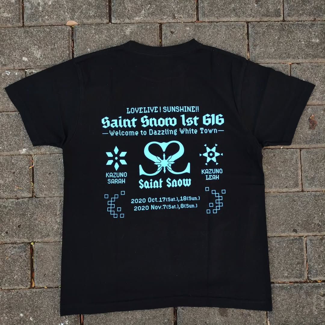 Anime LoveLive! Aqours Saint Snow 1st Gig 2020 Tee Size US M / EU 48-50 / 2 - 2 Thumbnail