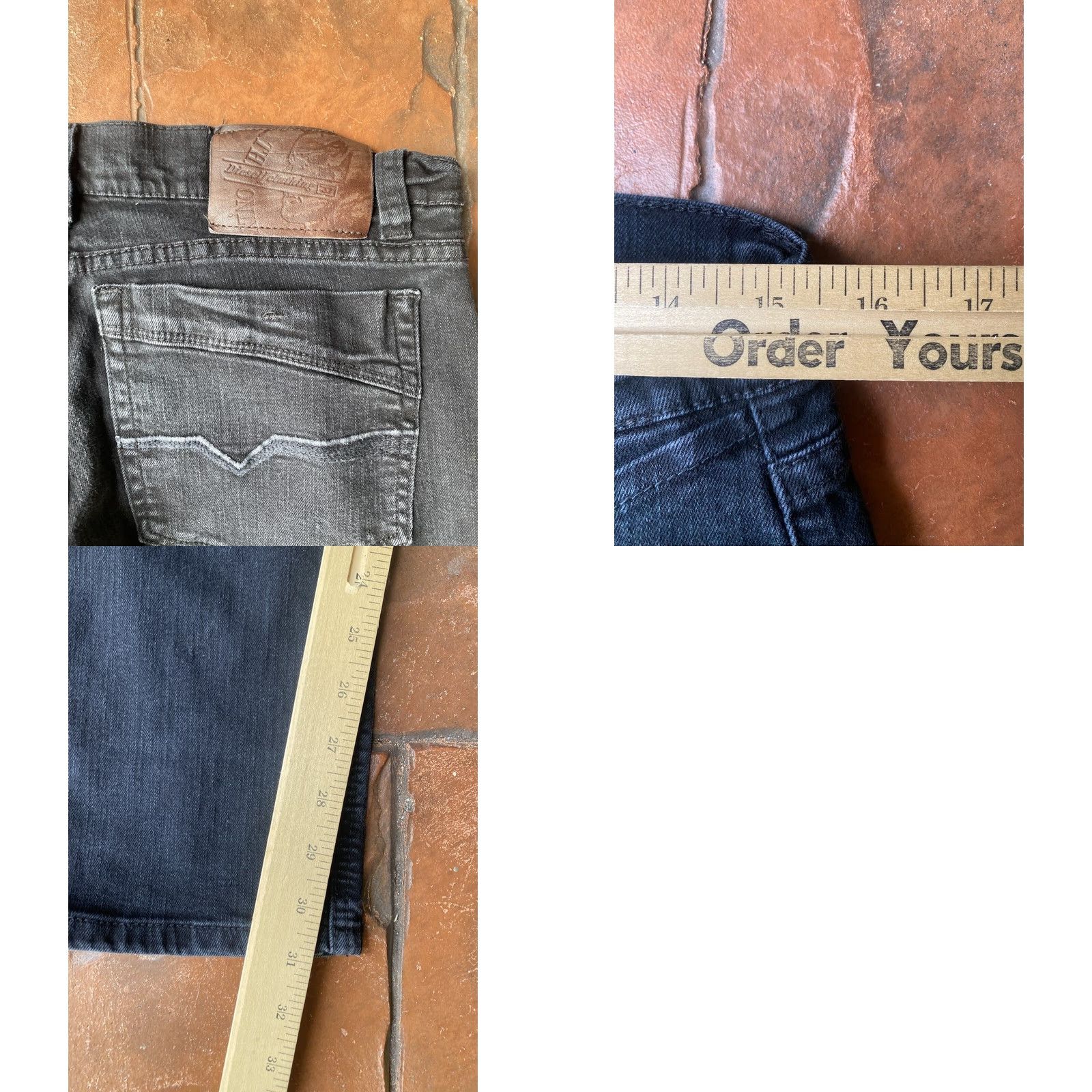 Diesel Diesel Jeans Slim Regular Straight Leg Denim 28 Black Mens Jeans 5-Pocket Logo Button Size US 28 / EU 44 - 8 Thumbnail