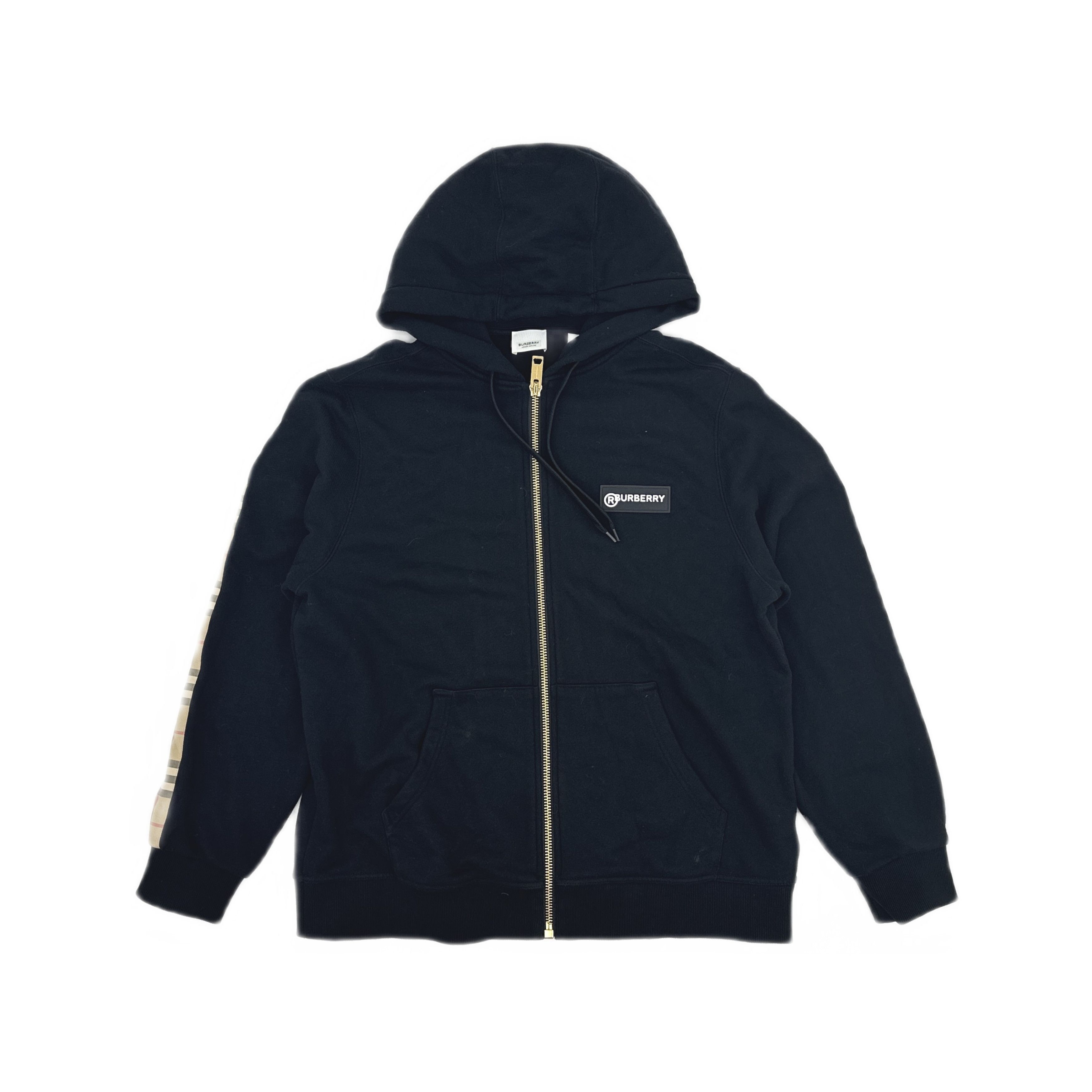 Burberry Burberry Check Detail Zip Hoodie Size L Size US L / EU 52-54 / 3 - 1 Thumbnail