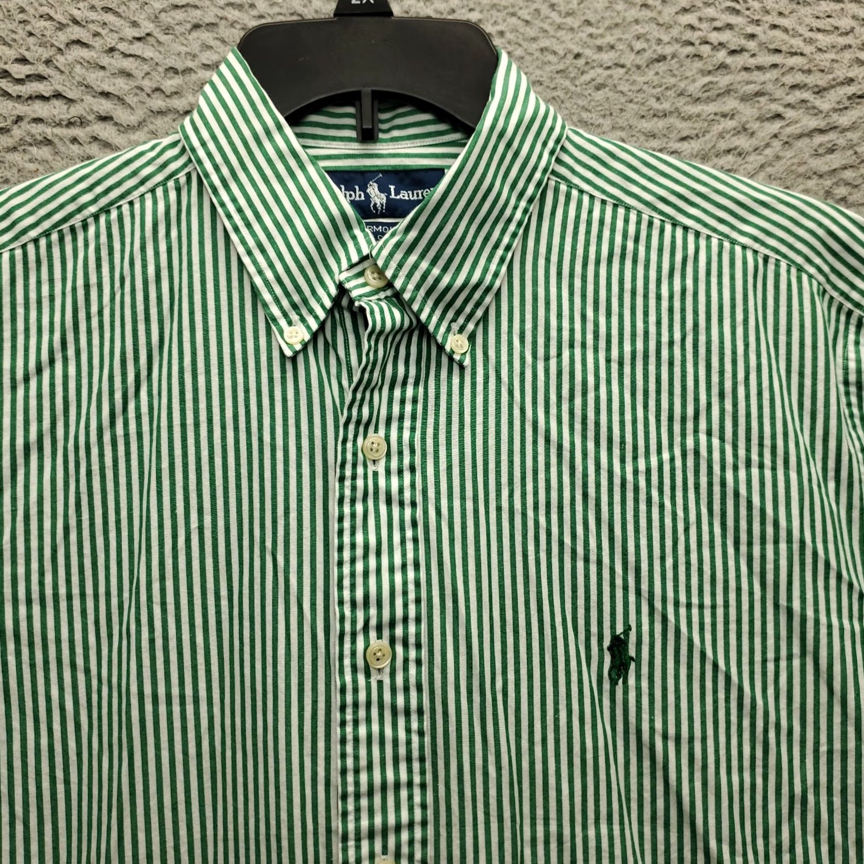 Ralph Lauren Ralph Lauren Dress Shirt Mens 16 Multi Striped Yarmouth Pony Logo Button-Down Size 42R - 3 Thumbnail